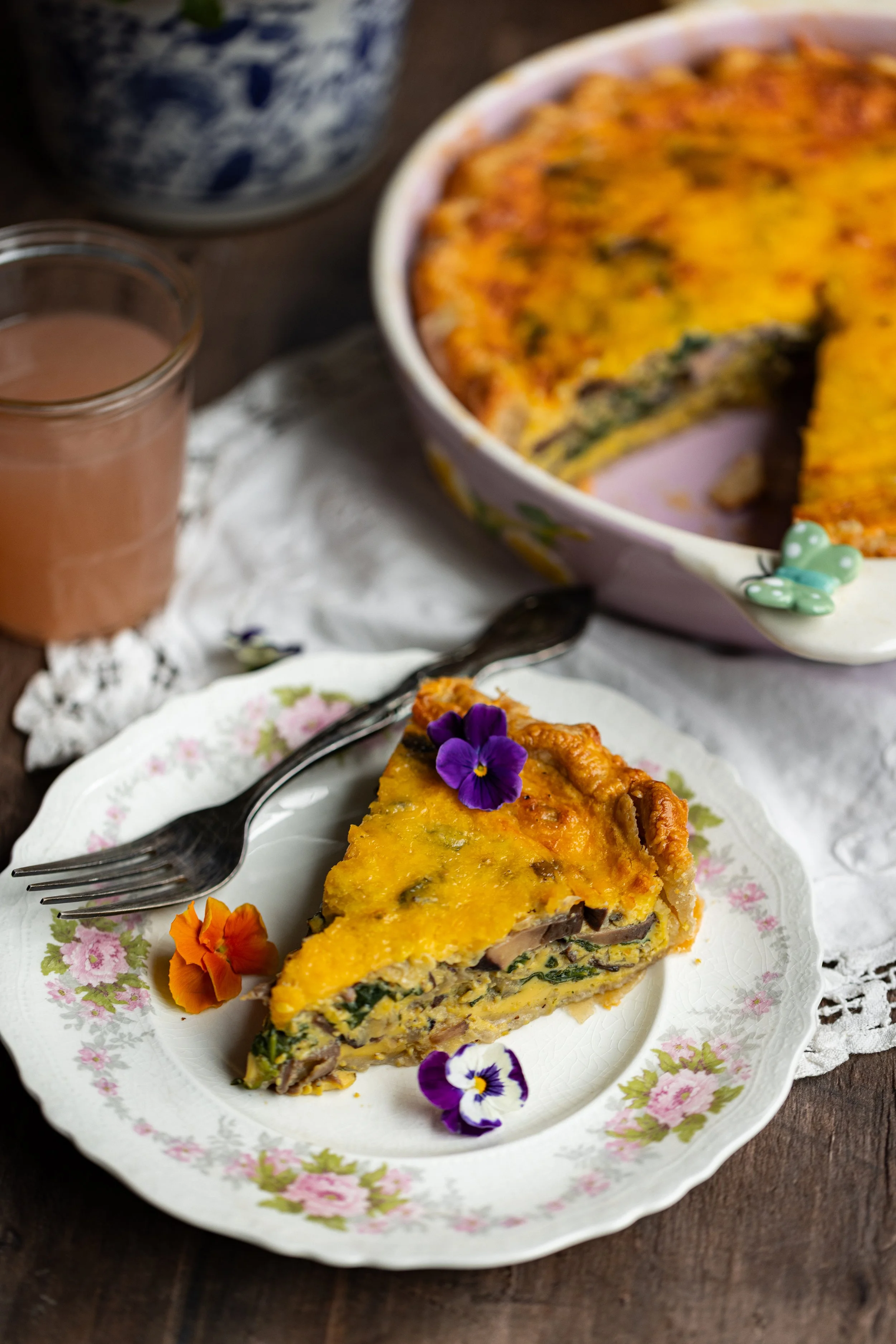 Spinach Mushroom Quiche