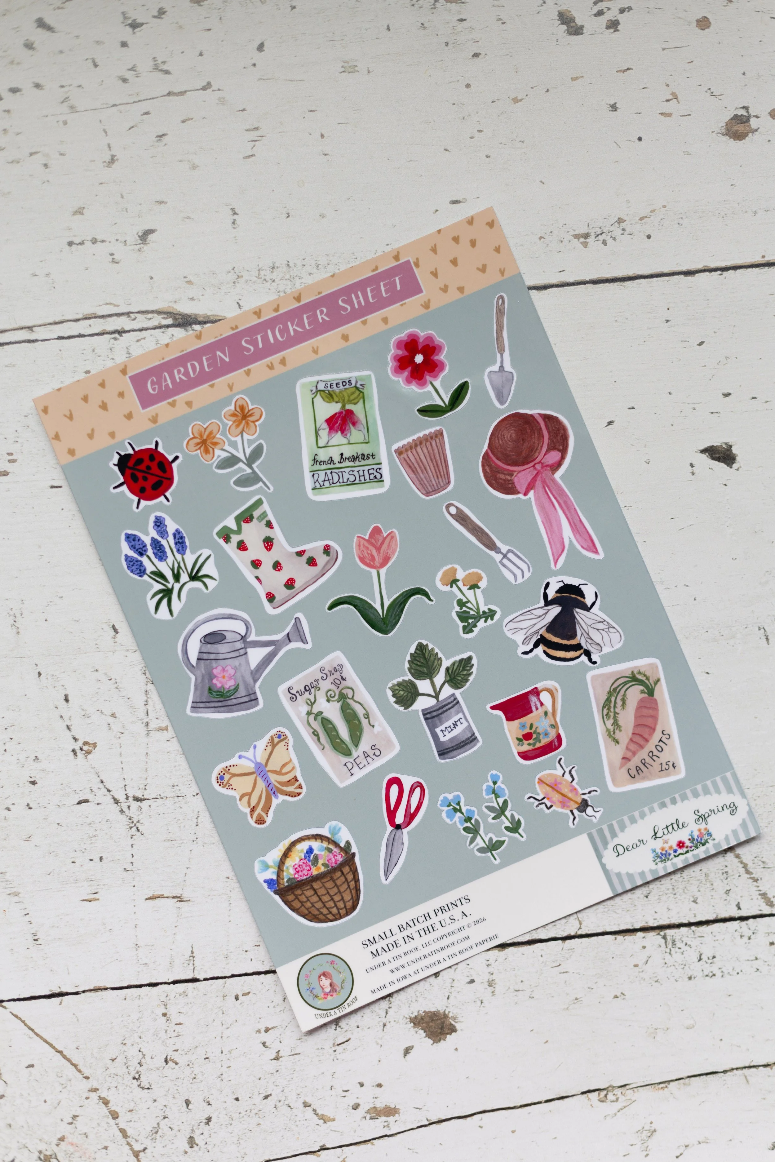 Dear Little Spring: Garden Sticker Sheet | Planner & Journal Stickers