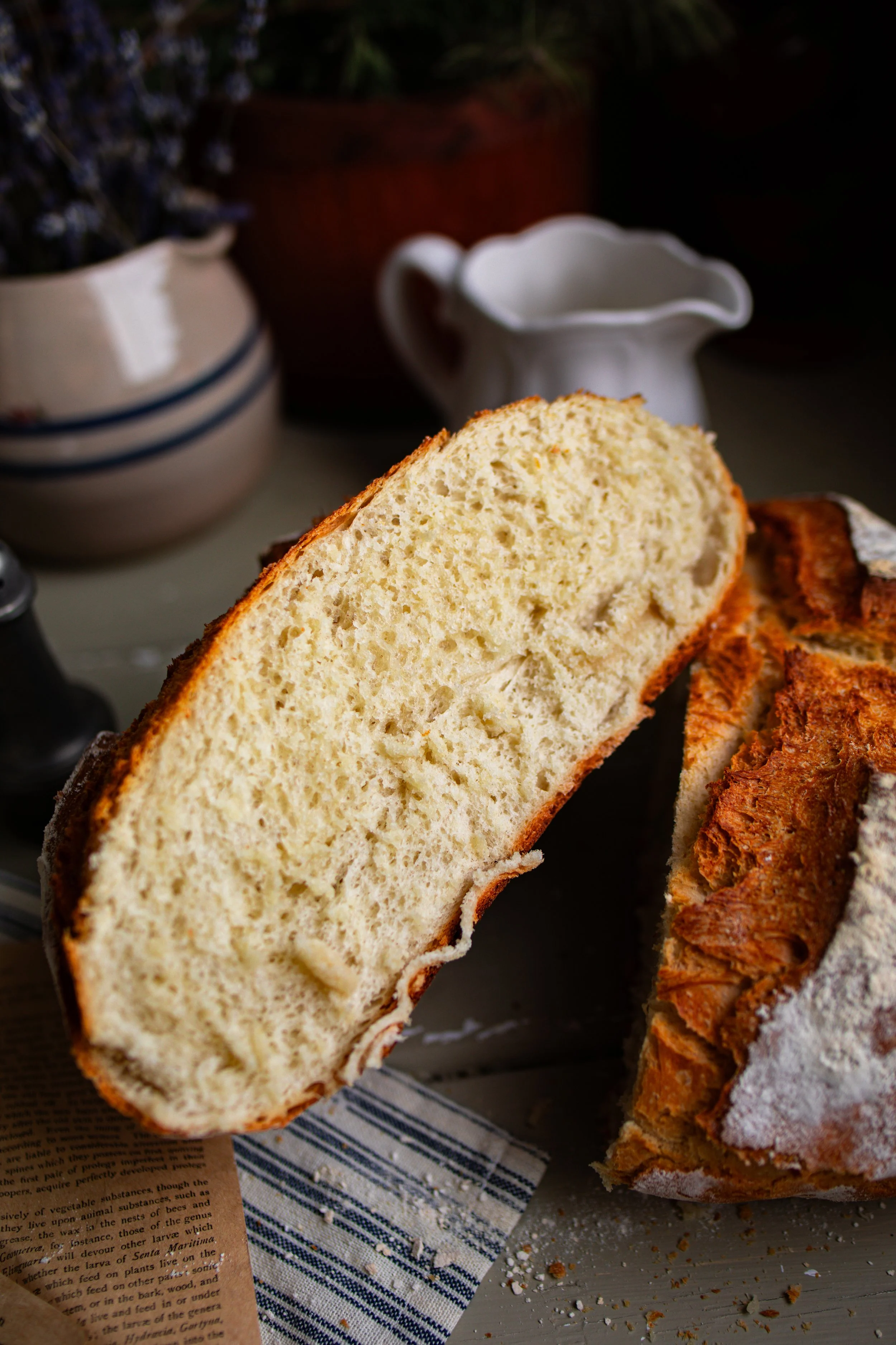 Crusty Dutch Oven Spelt Bread Easy No Knead Artisanal Bread — Under A Tin Roof