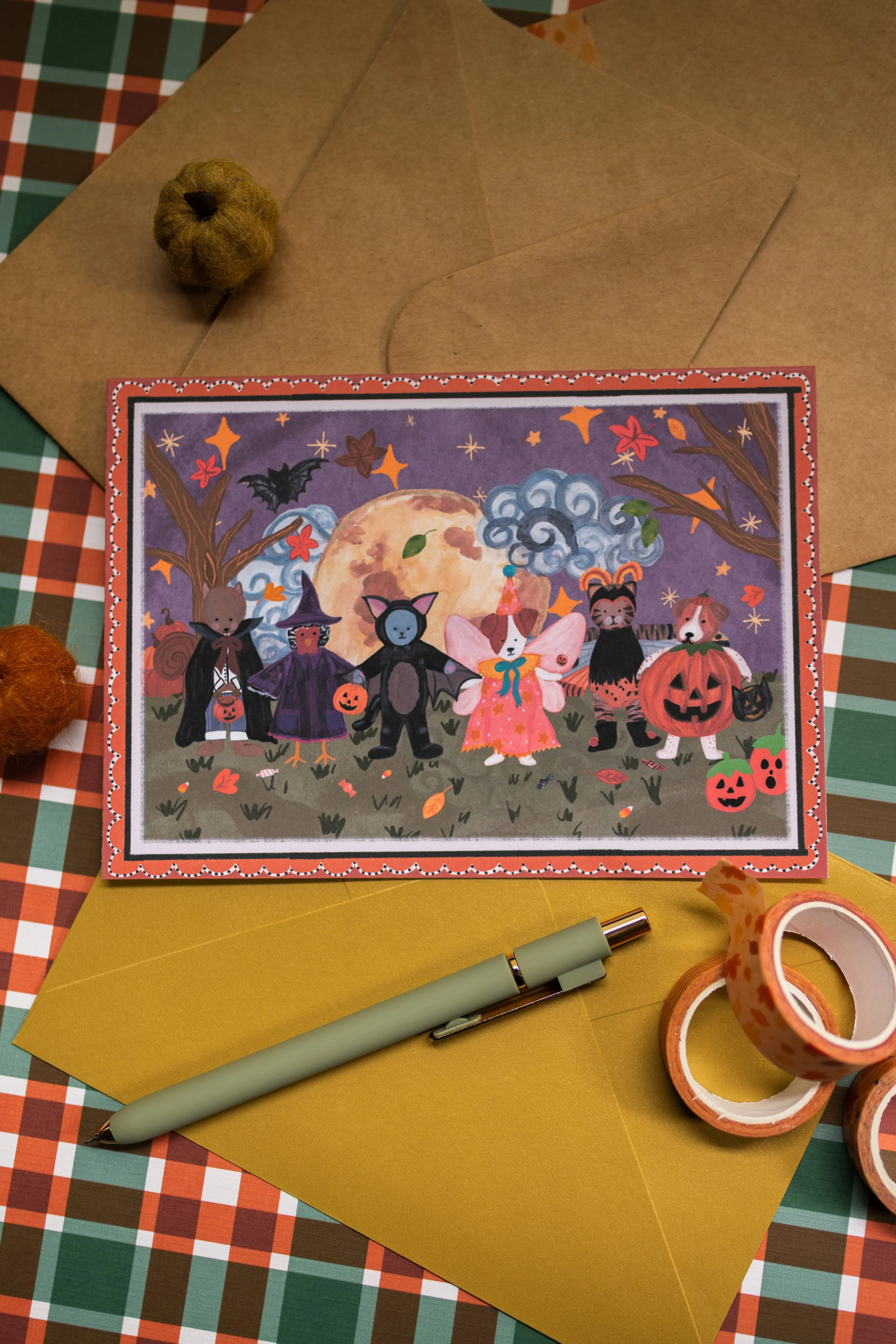 Pumpkin Hollow Costume Parade Greeting Card