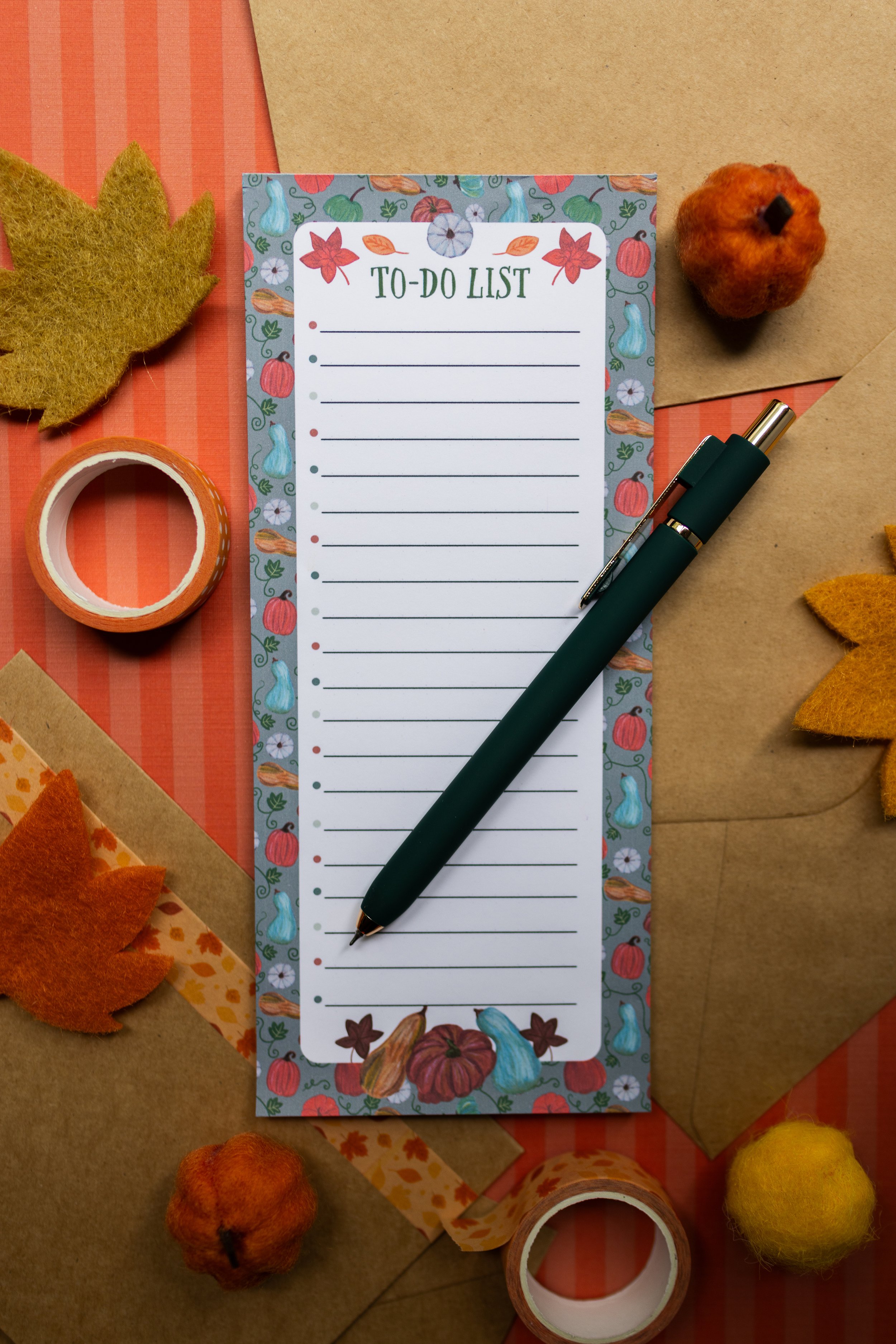 Autumn Pumpkin To-Do List Notepad