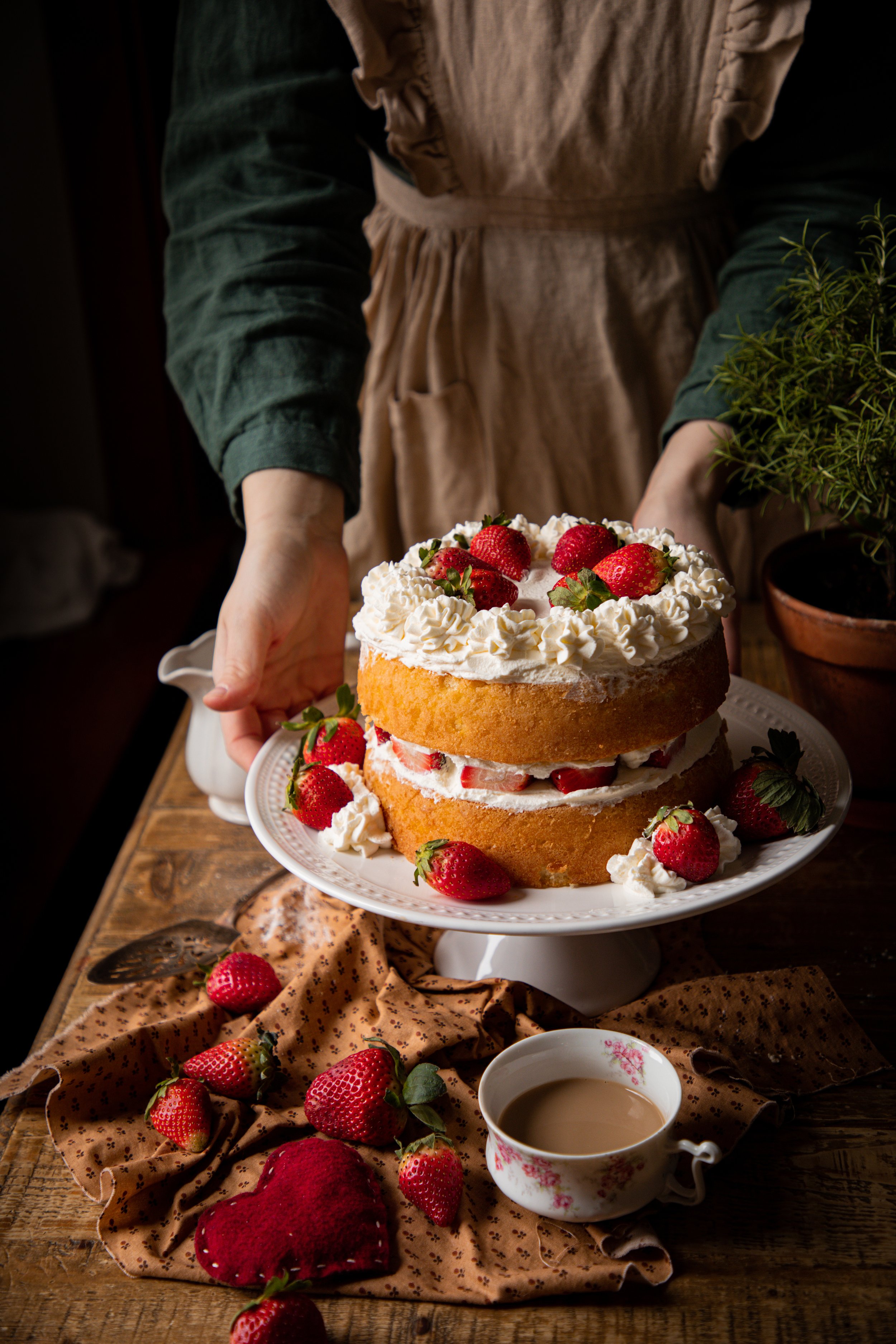 Strawberry “Shortcake” Sponge Cake — Under A Tin Roof