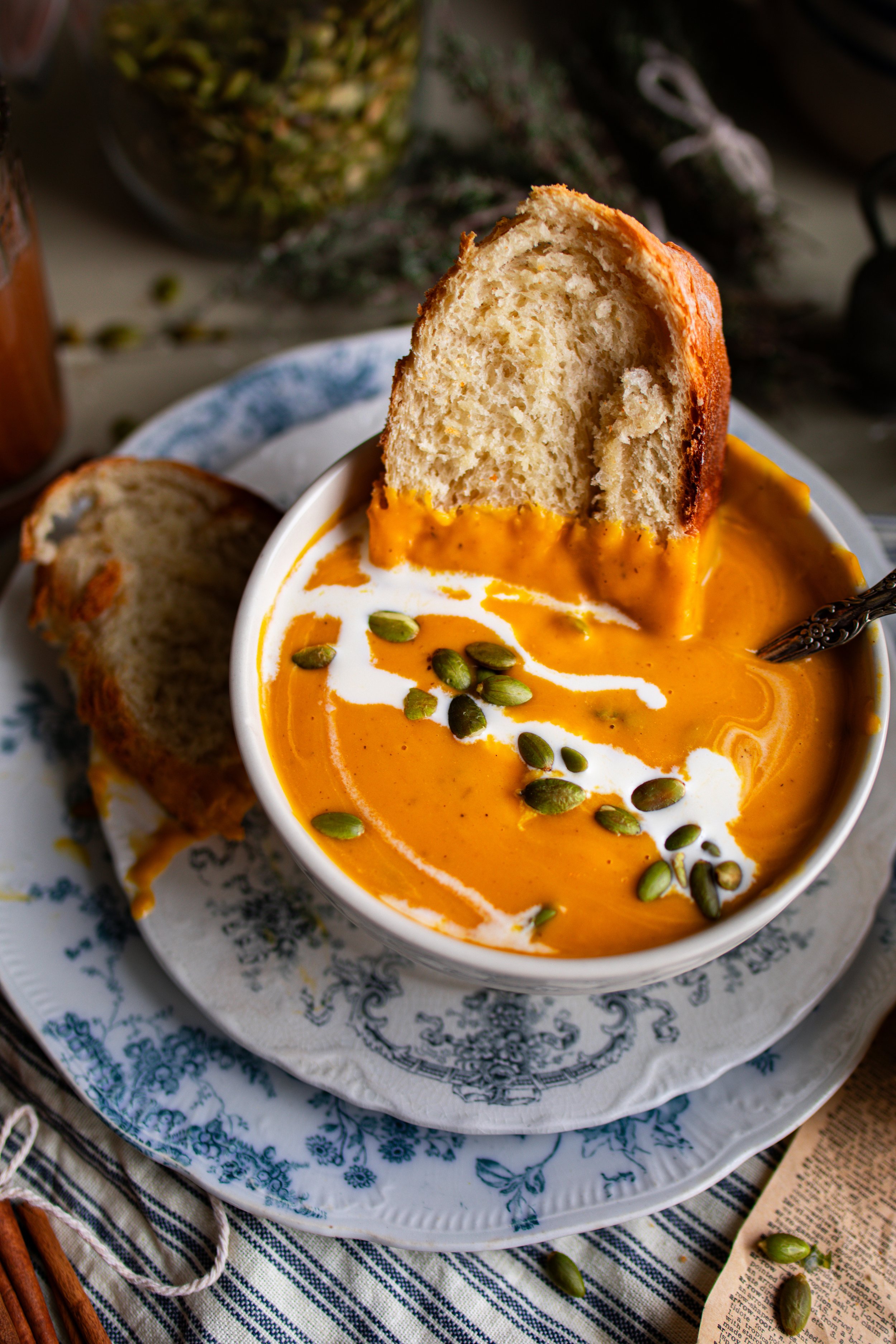 Apple, Carrot, and Pumpkin Soup