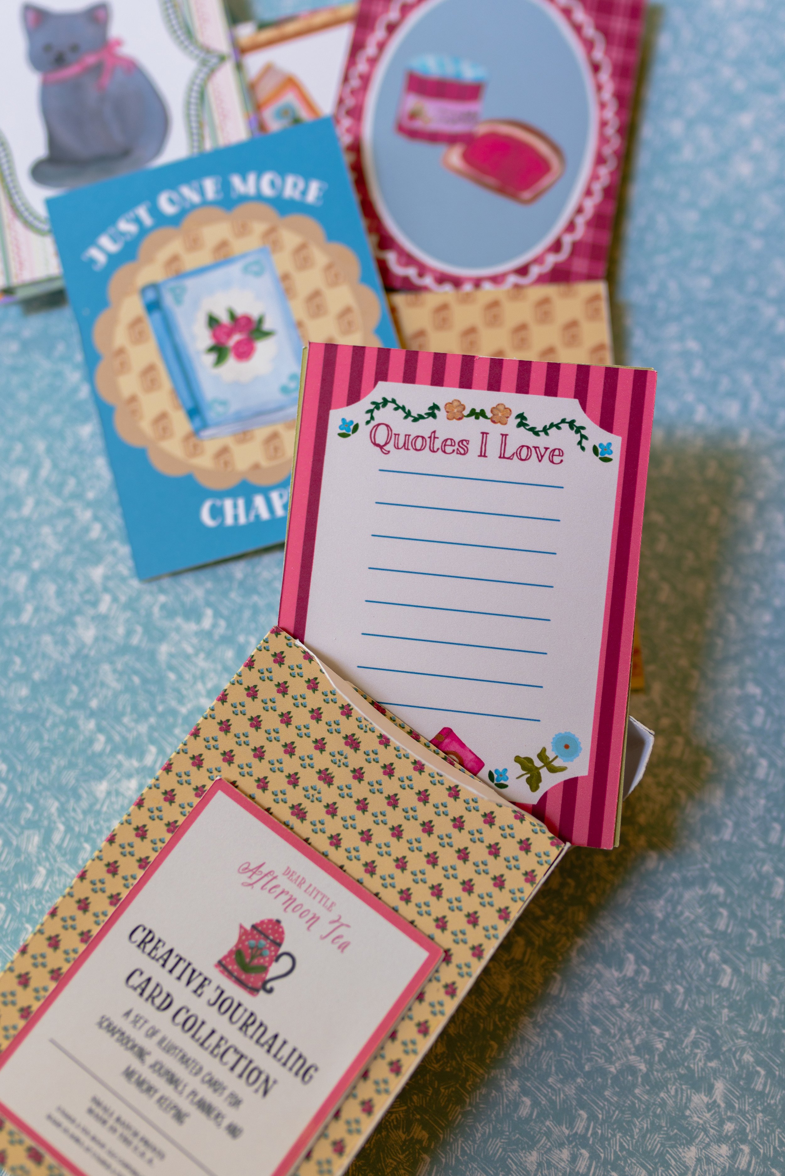 Artist-designed journaling cards for paper crafting, collage, scrapbooking, and creative journaling.