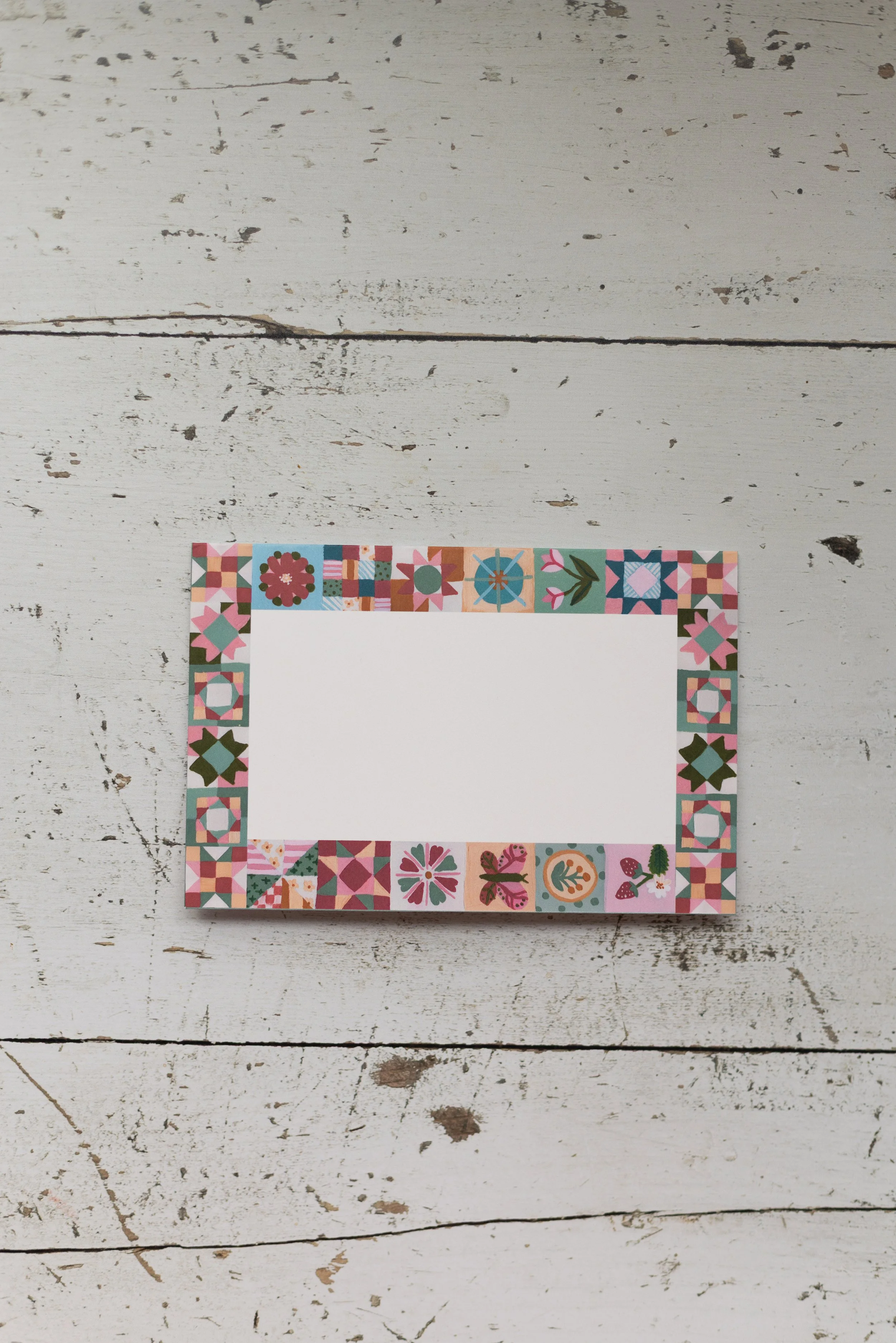 Dear Little Spring: Quilt Blocks Blank Greeting Card Set | 4x6