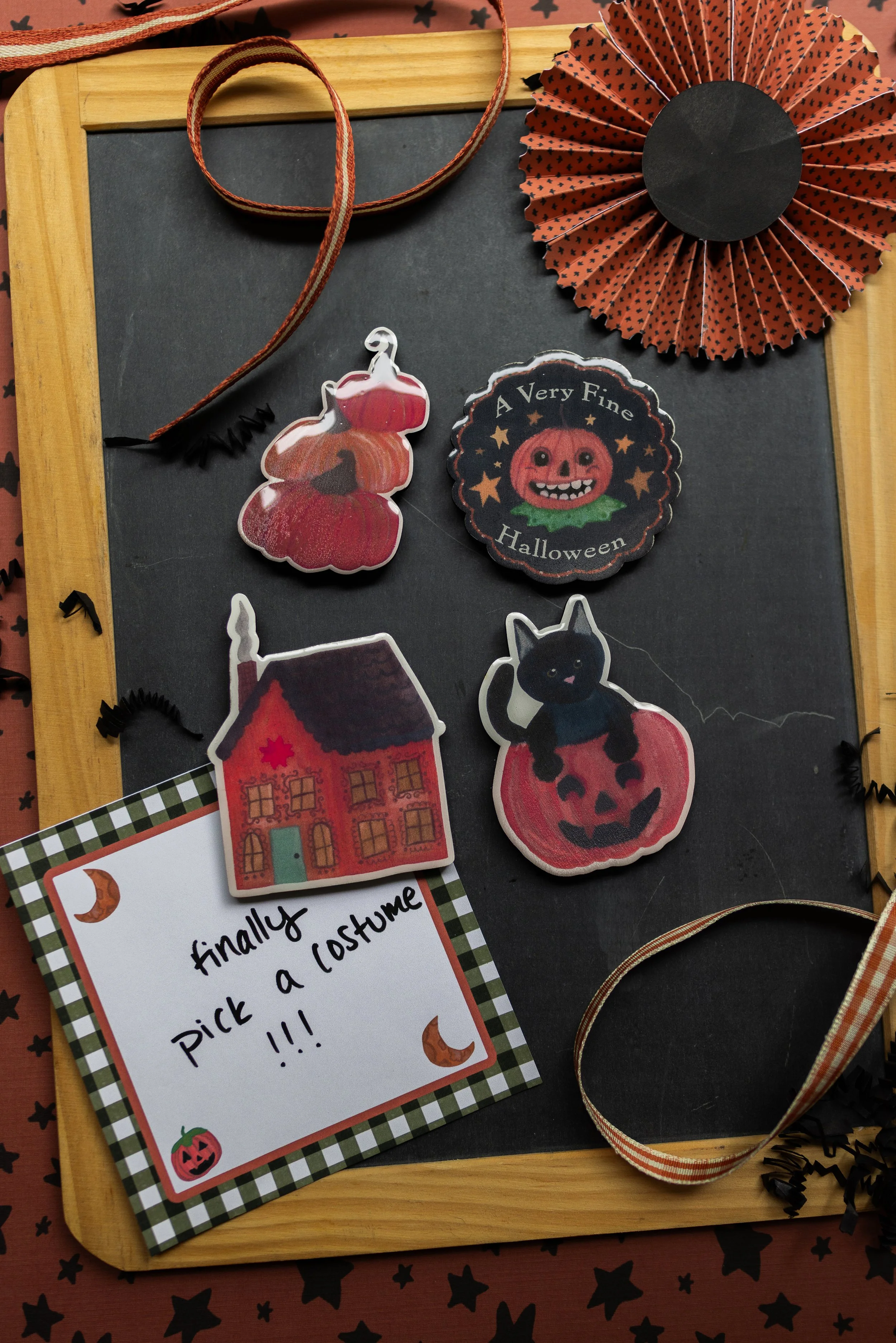 A Very Fine Halloween Wooden Magnet Set