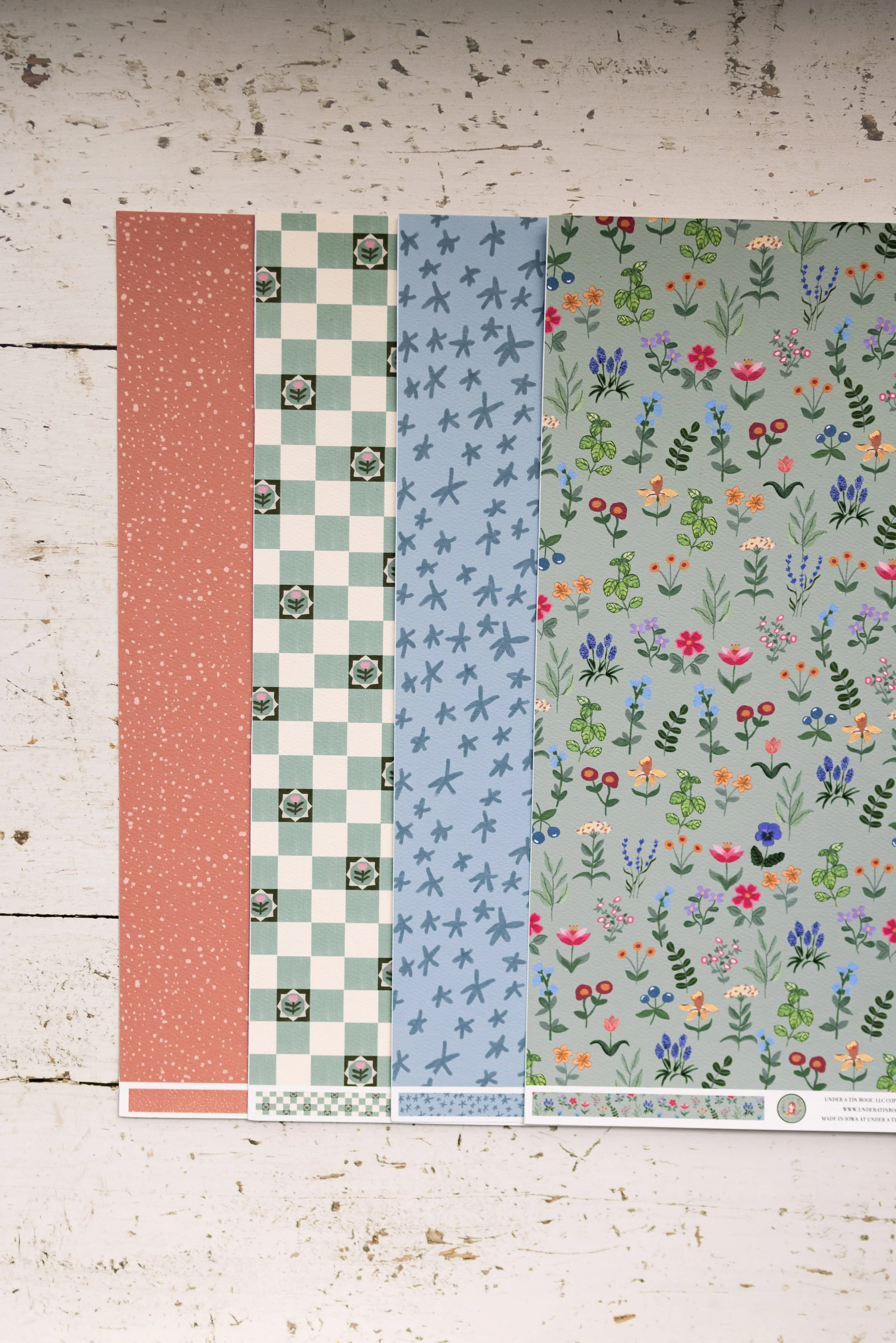Dear Little Spring: Flower Fields | 12x12 Scrapbook Paper Set