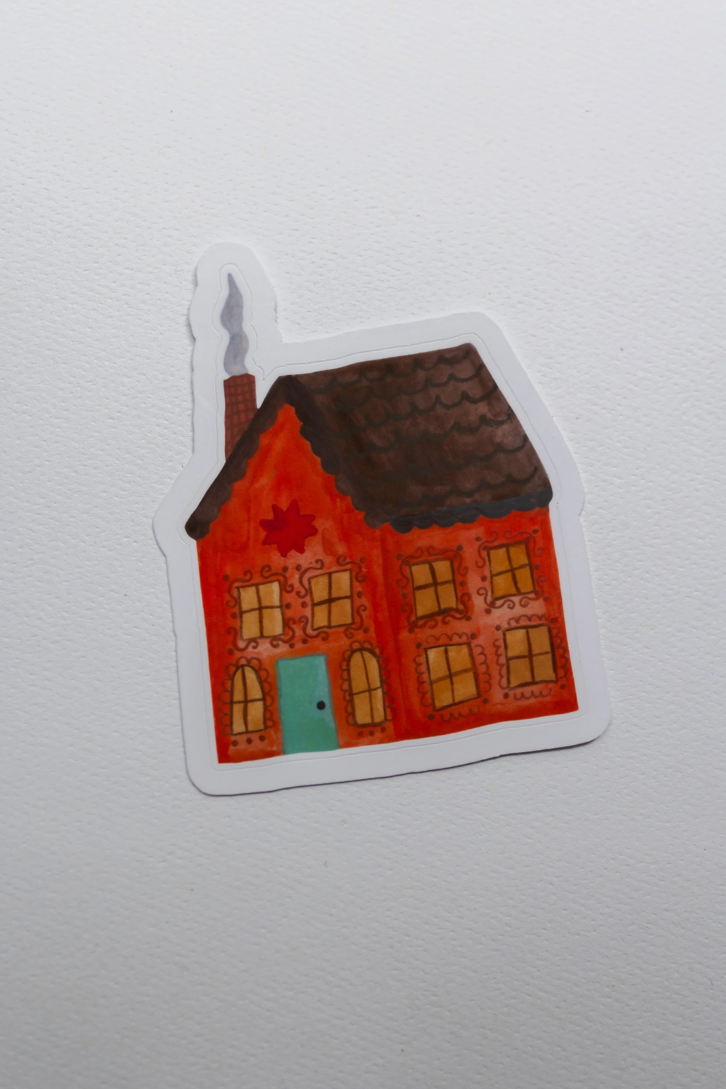 Halloween House Die Cut Sticker