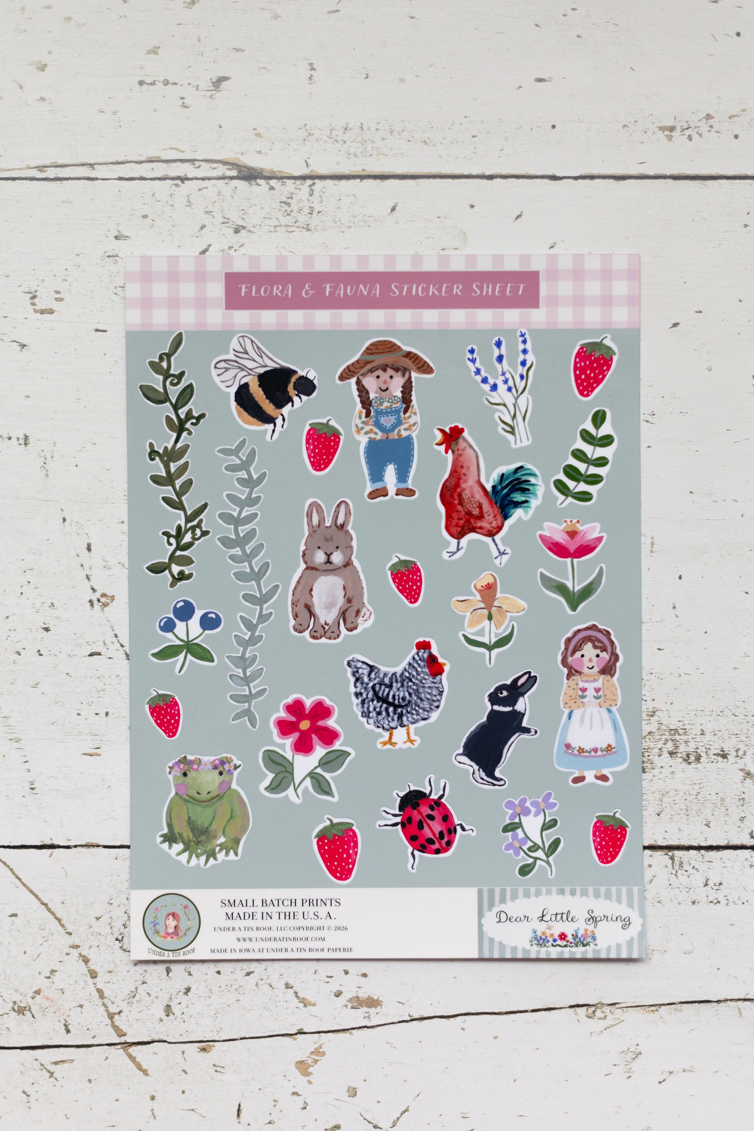 Dear Little Spring: Flora & Fauna Sticker Sheet | Planner & Journal Stickers
