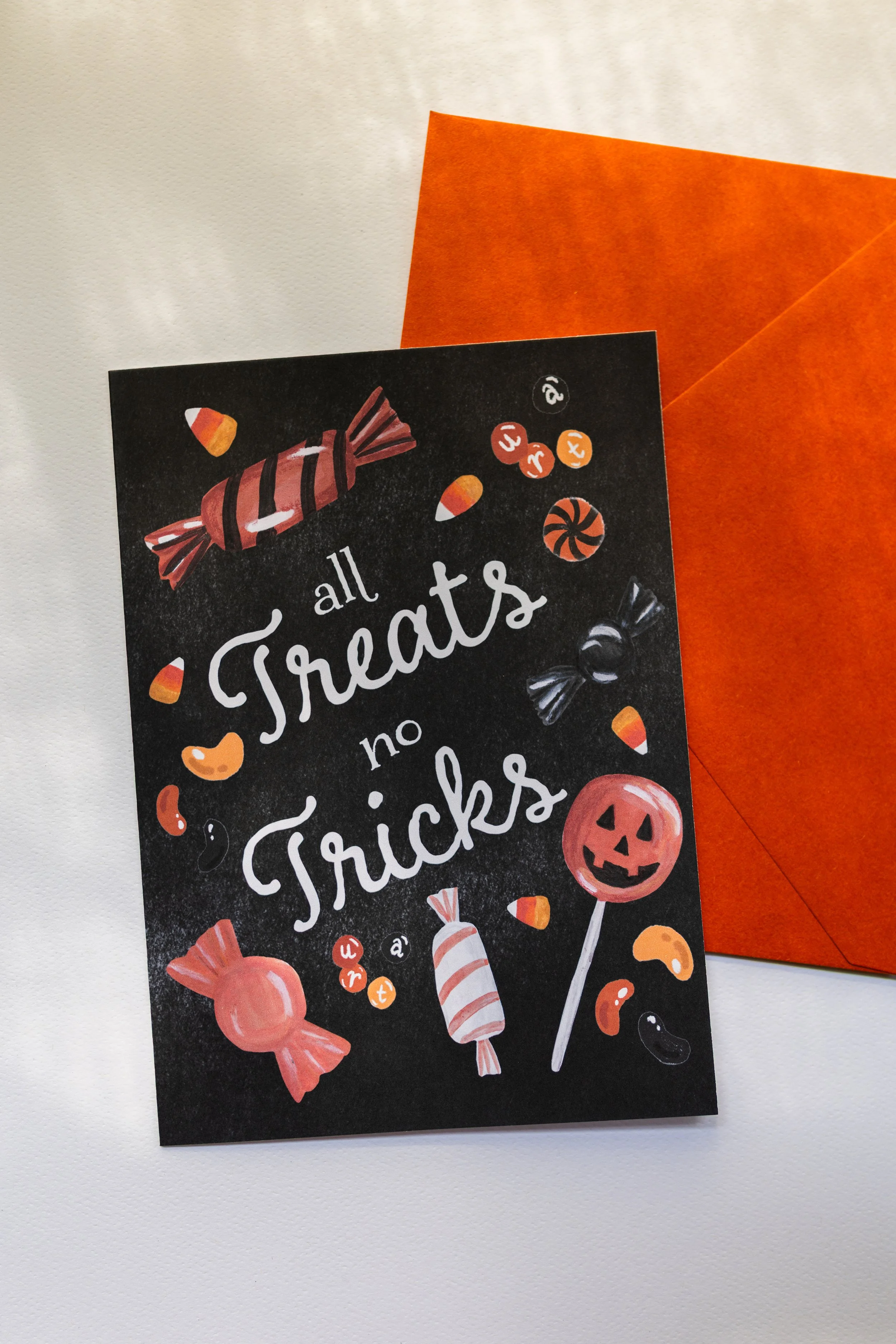 All Treats No Tricks Greeting Card