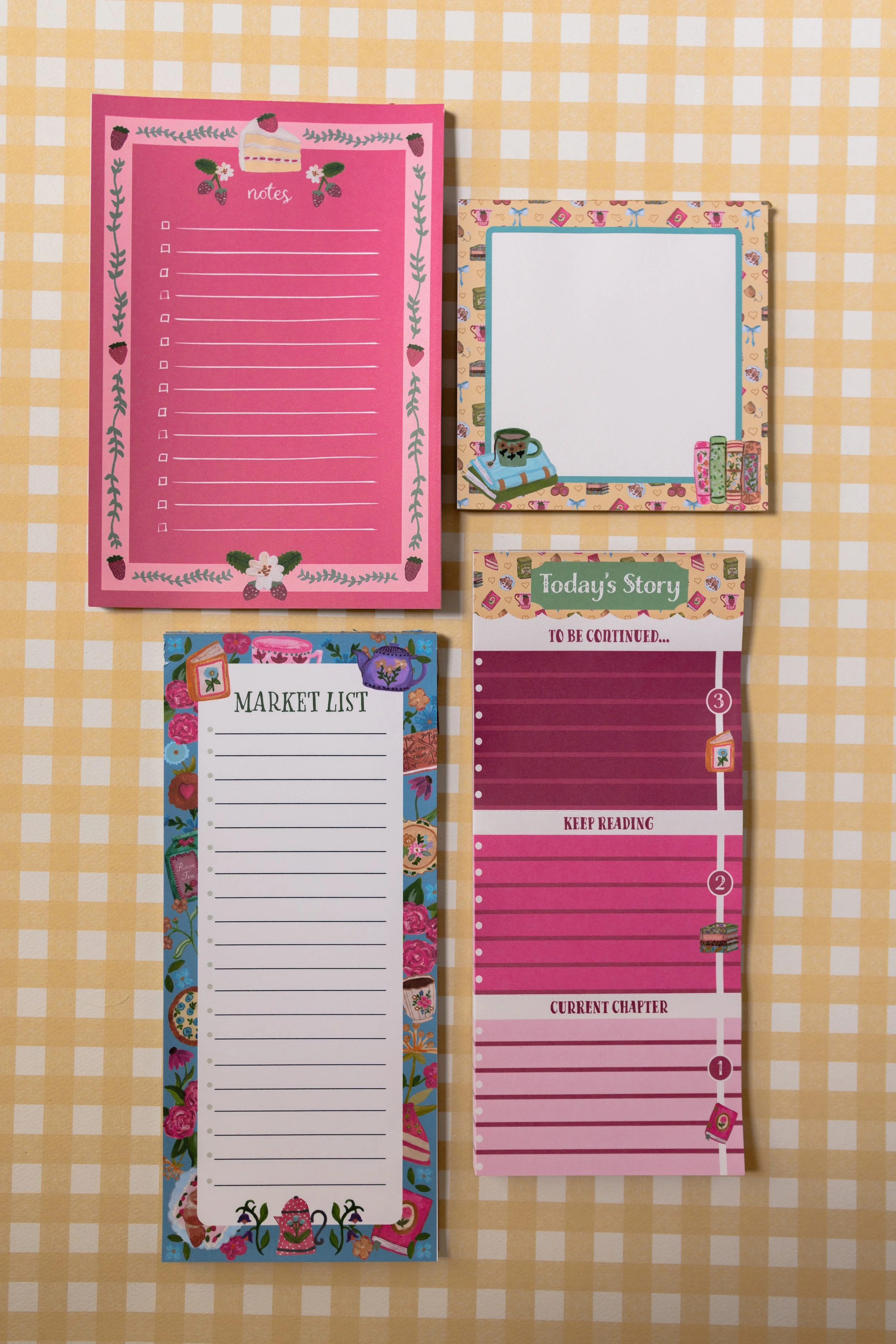 Complete notepad collection for journaling, planning, shopping lists, and everyday organization.