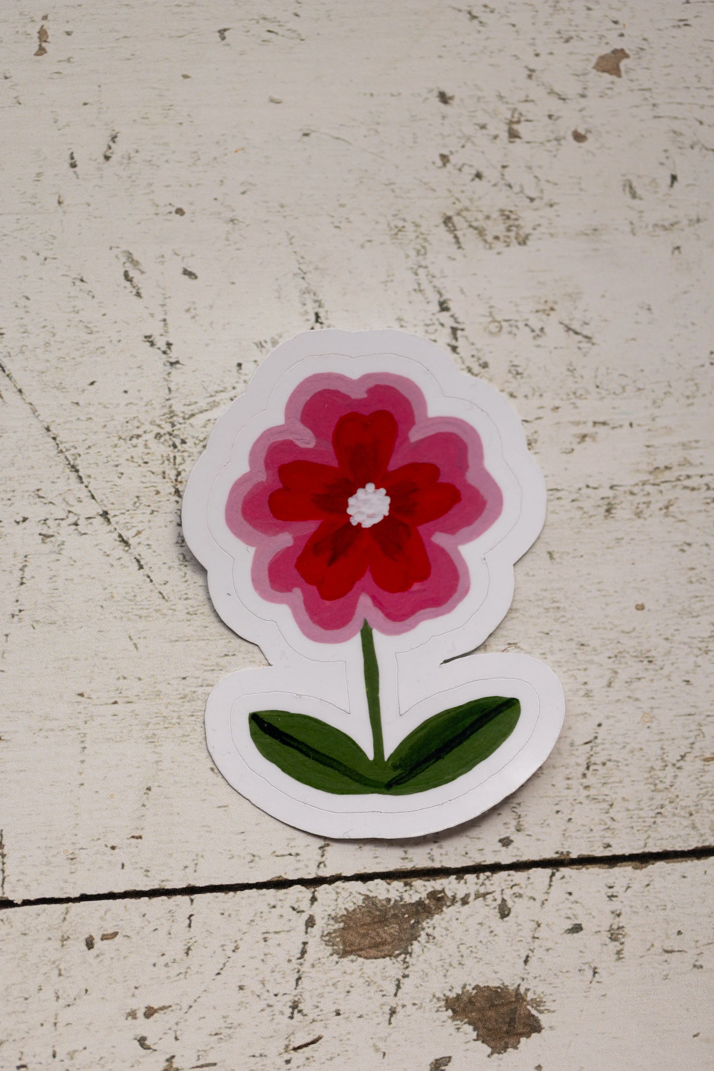 Dear Little Spring: Pink Poppy Sticker | Die Cut Sticker