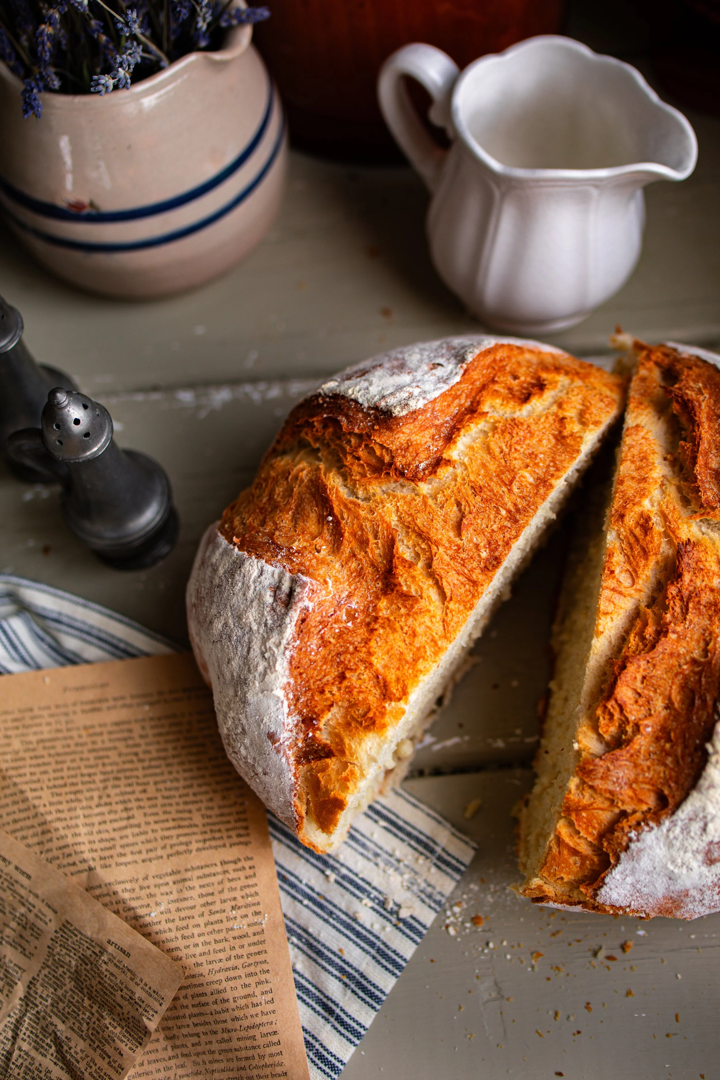 Crusty Dutch Oven Spelt Bread Easy No Knead Artisanal Bread — Under A Tin Roof