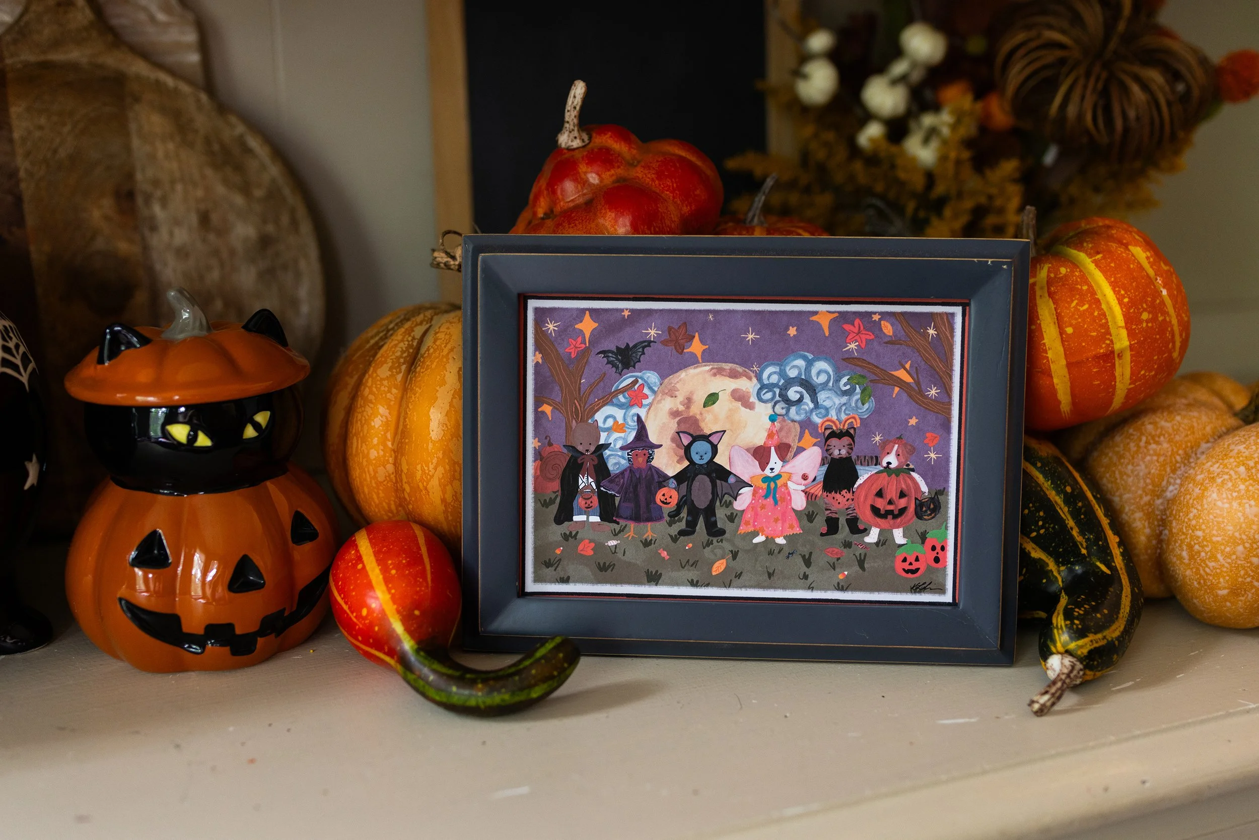 Pumpkin Hollow Costume Parade Art Print