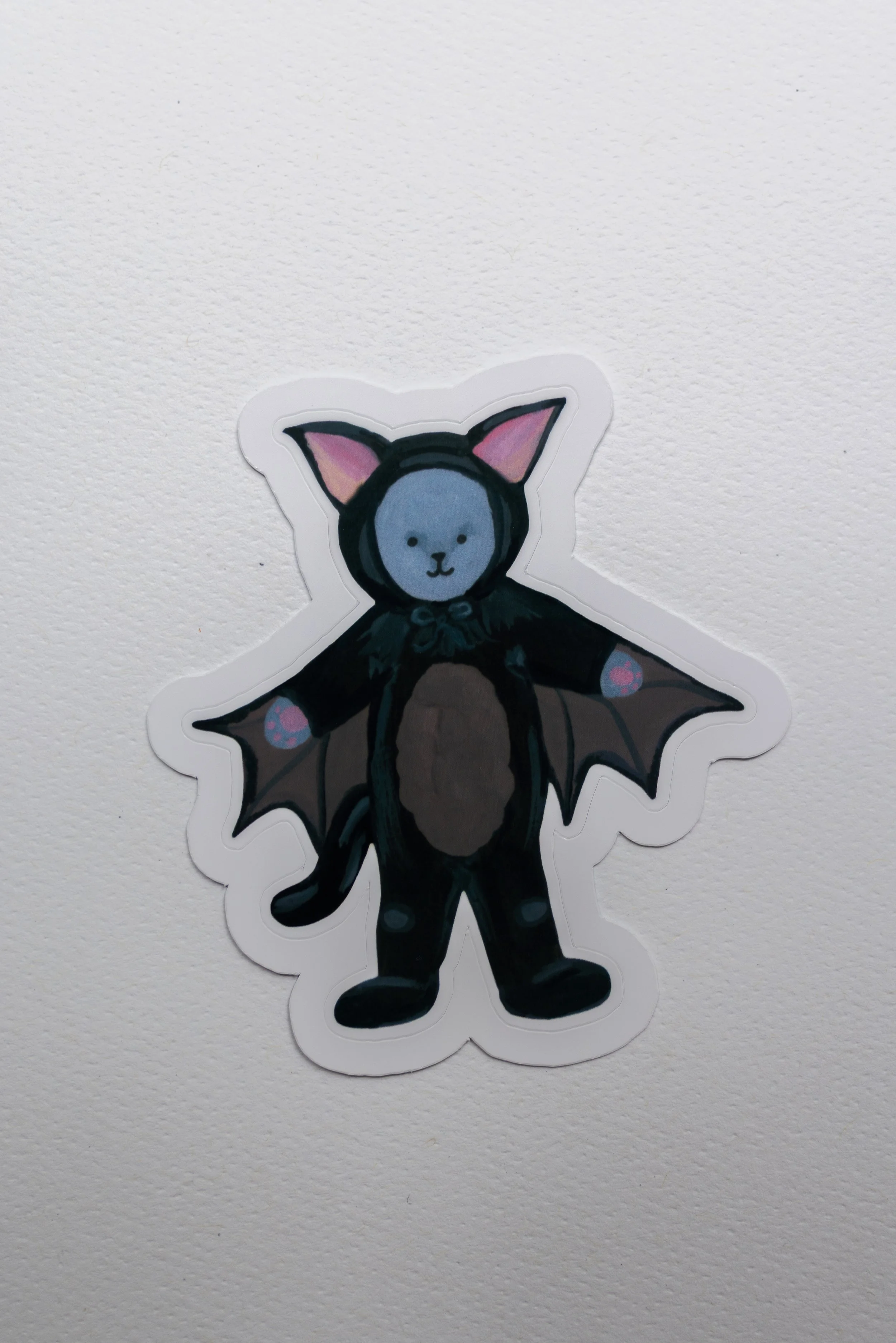 George's Bat Costume Die Cut Sticker