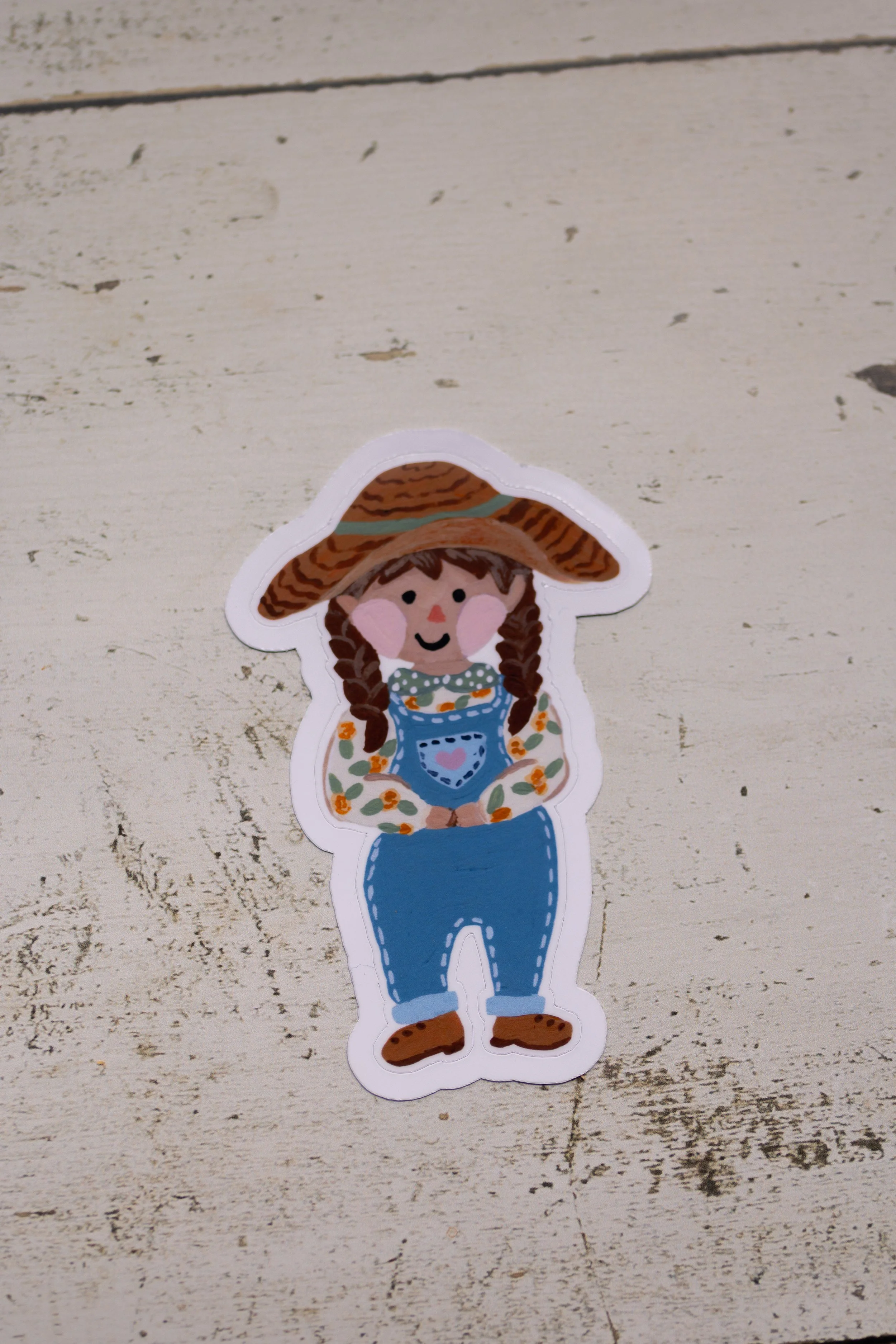 Dear Little Spring: Garden Girl Sticker | Die Cut Sticker