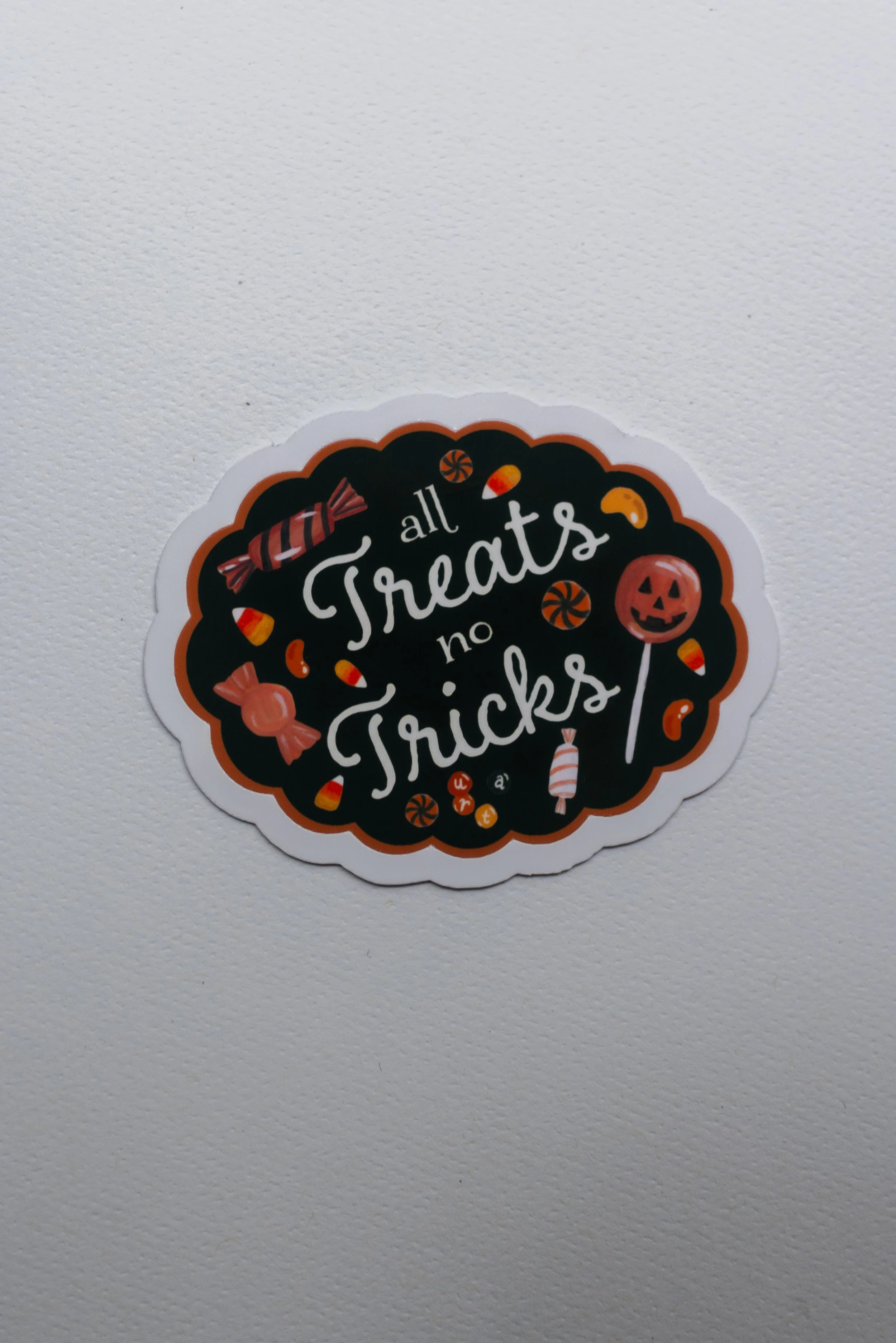 All Treats No Tricks Die Cut Sticker