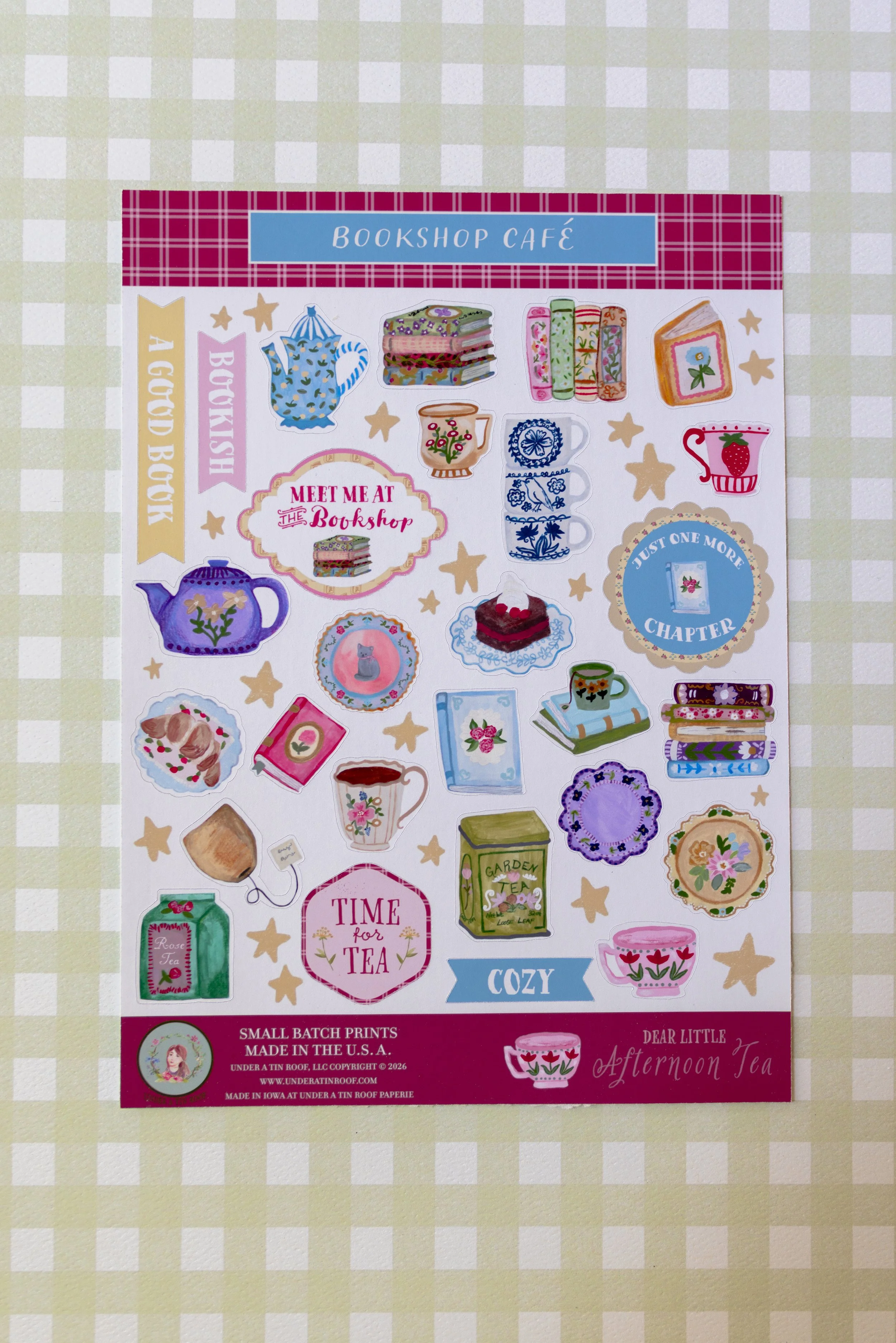 Bookshop Café Sticker Sheet