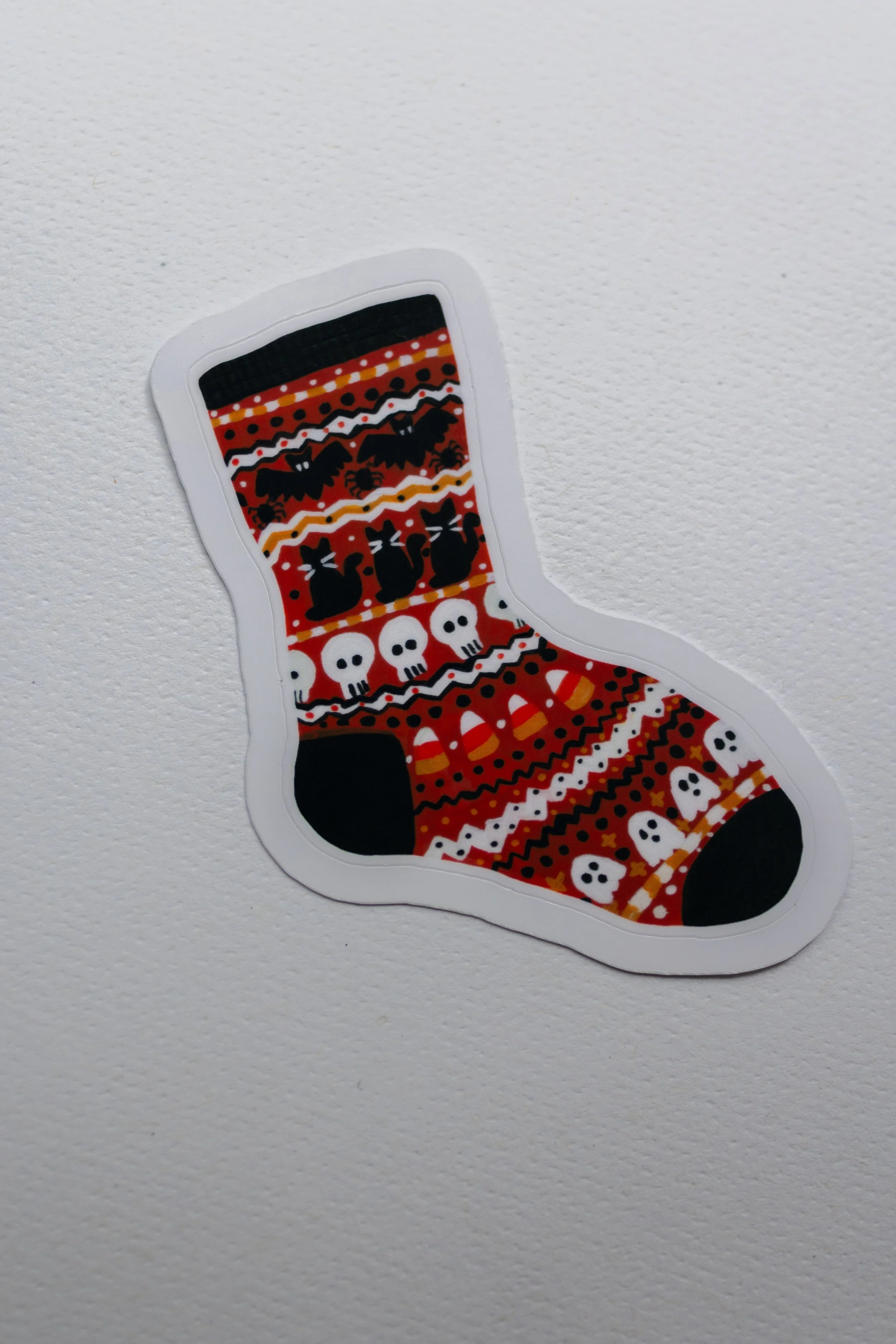 Halloween Sock Die Cut Sticker