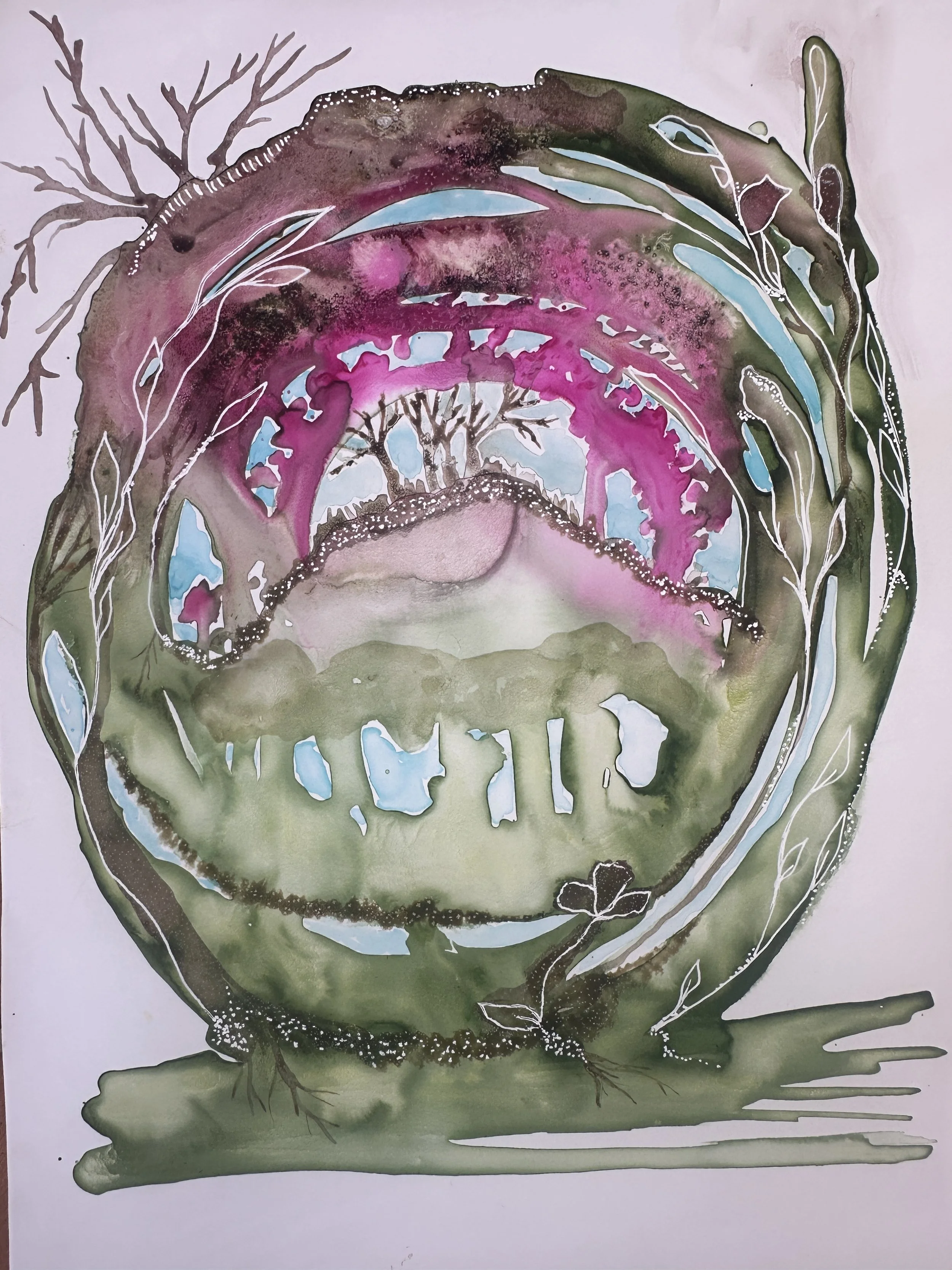 Layers of Wonder - Original Intuitive Portal Painting