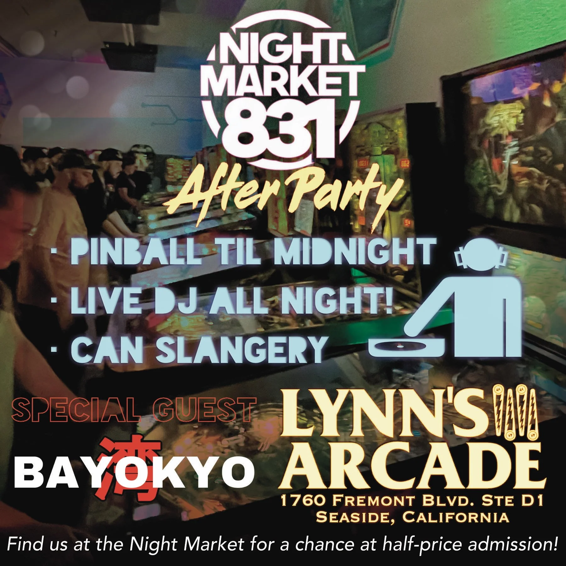 831 Afterparty @ Lynn's Pinball Arcade - Seaside, CA
