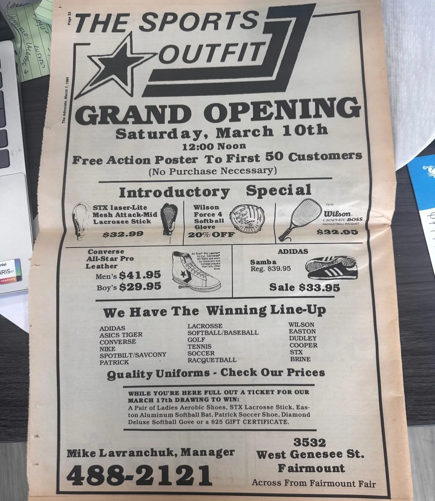 Throwback to our Grand Opening flyer from 42 years ago!
Thank you to everyone who has supported The Sports Outfit over the years.
Celebrate with us today and enjoy 10% off storewide!