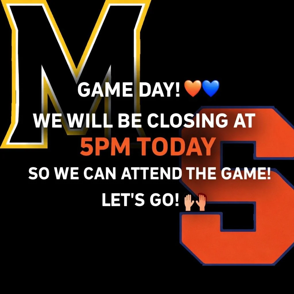 We are closing at 5pm today so we can attend the game! Who do you have in this 1 vs 2 showdown?
