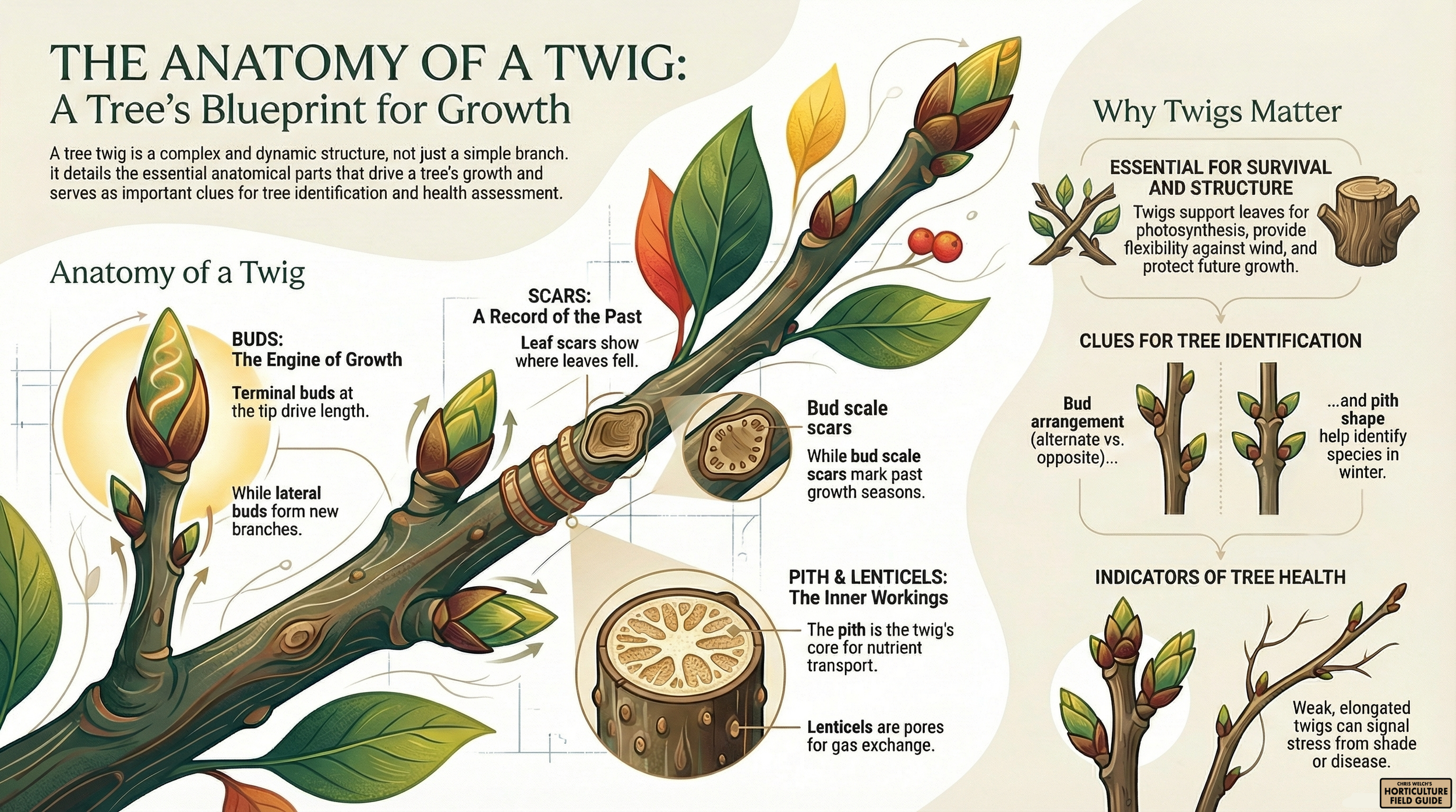 The anatomy of a twig.