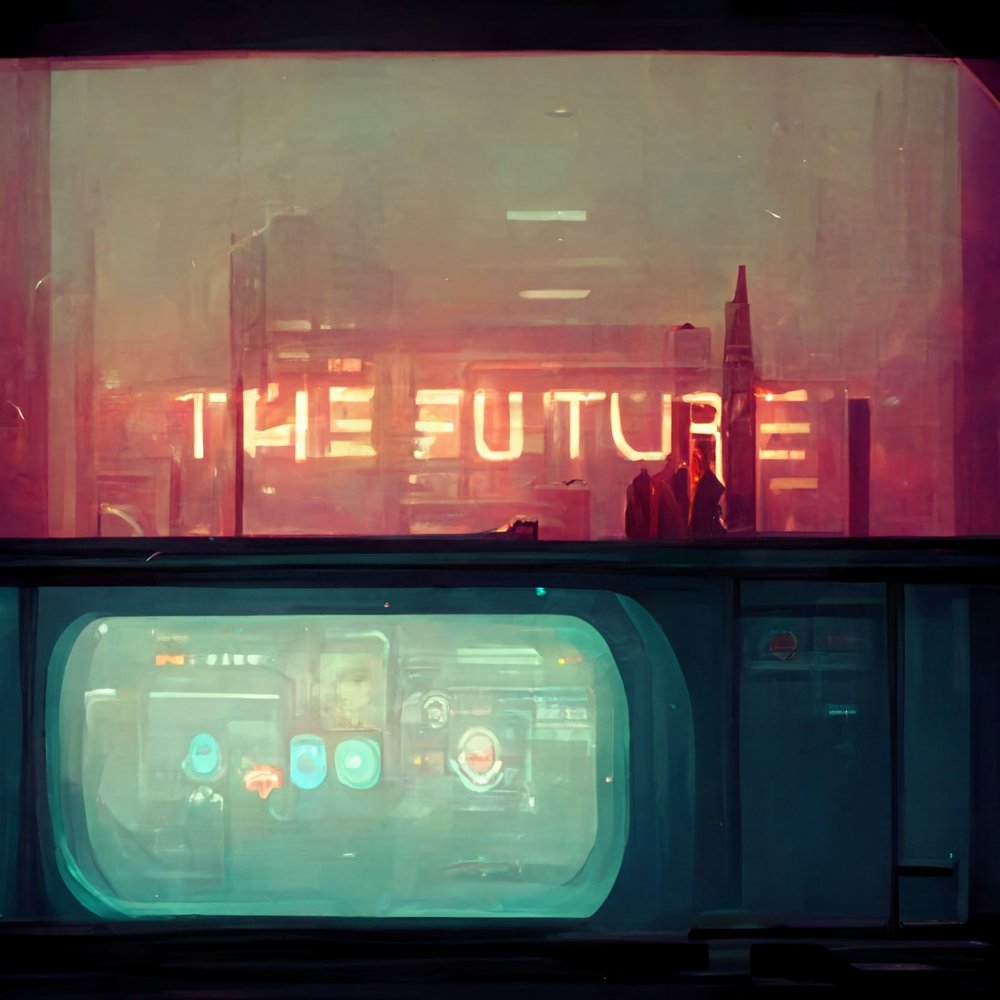 The future hero image generated by an AI.