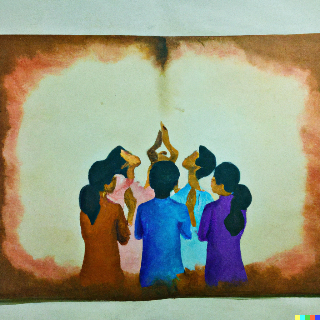 ai people praying in book image.png