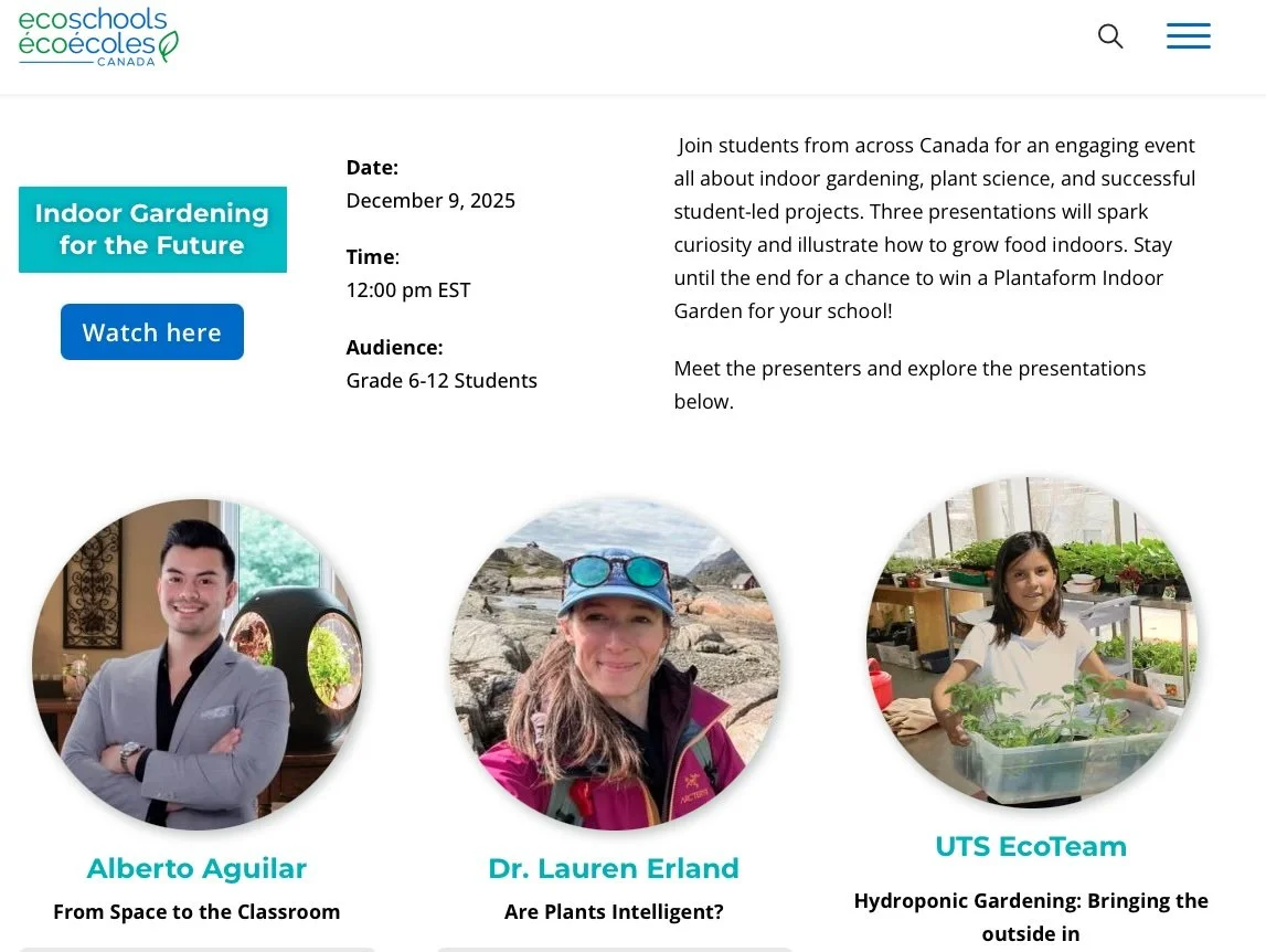 EcoSchools Canada &amp; Exploring by the Seat of Your Pants - Dr. Erland Talks Gardening for the Future