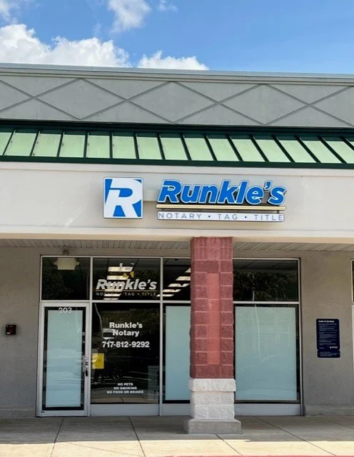 Josh Runkles Contact — Runkle's Notary Tag Title