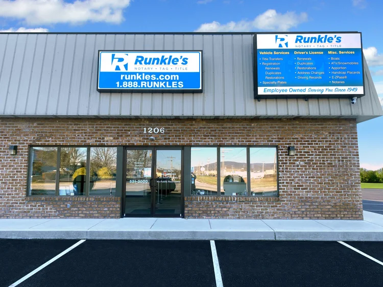 Runk's Runkles Contact — Runkle's Notary Tag Title