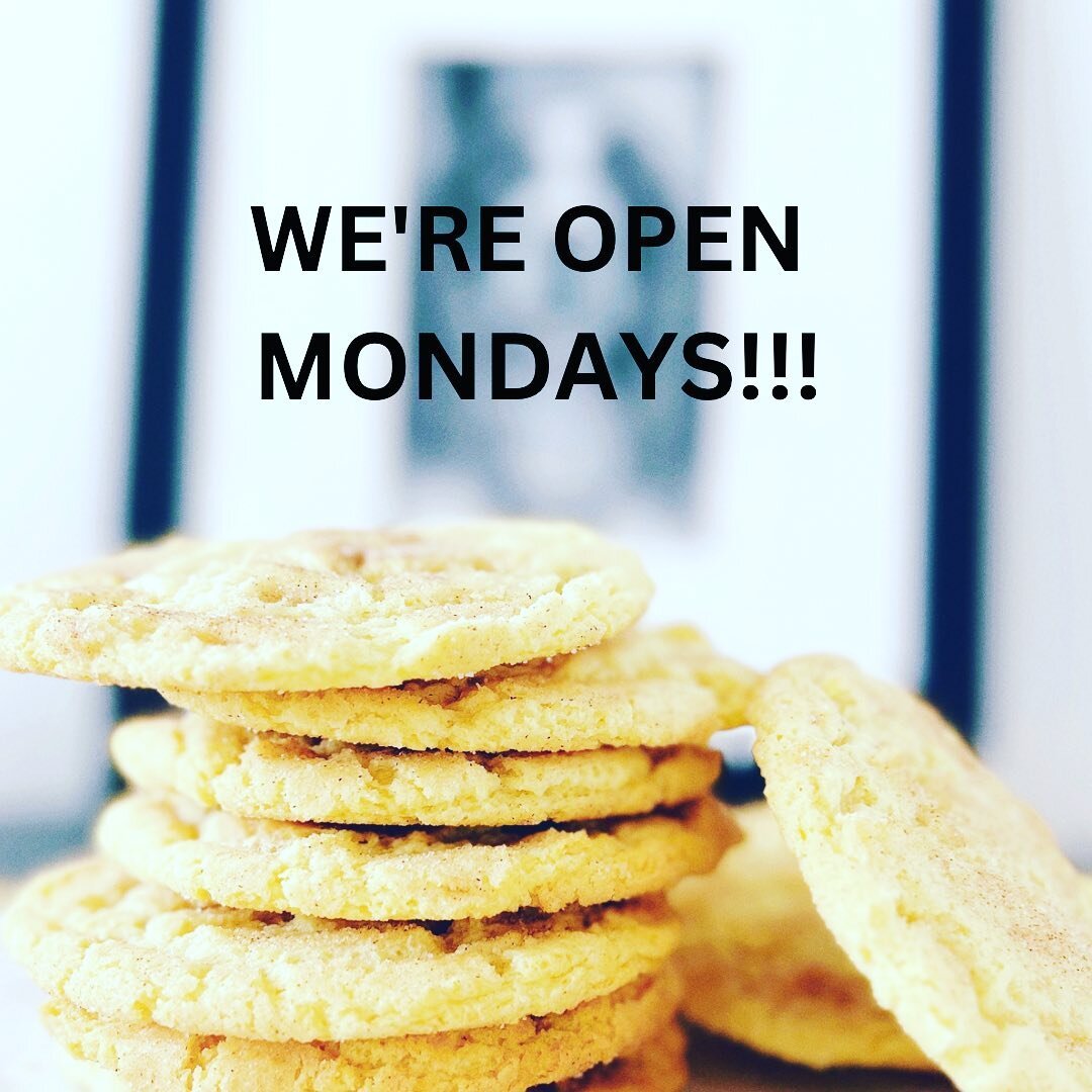 ✨Friendly Reminder✨
WE&rsquo;RE OPEN MONDAYS!!!!!
Now you can get your Figgie&rsquo;s fix SIX days a week!! 
This weeks cookie is Grandma&rsquo;s Famous Sugar Cookies!!!
We have lots of new specials this month as well!
Open 11-4pm
#gettinfiggiewithit