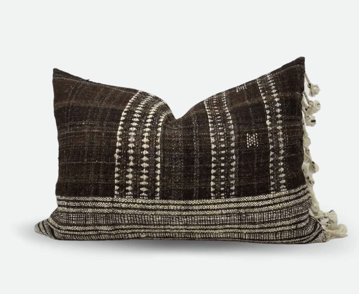 Cocoa Indian Stripe Pillow Cover