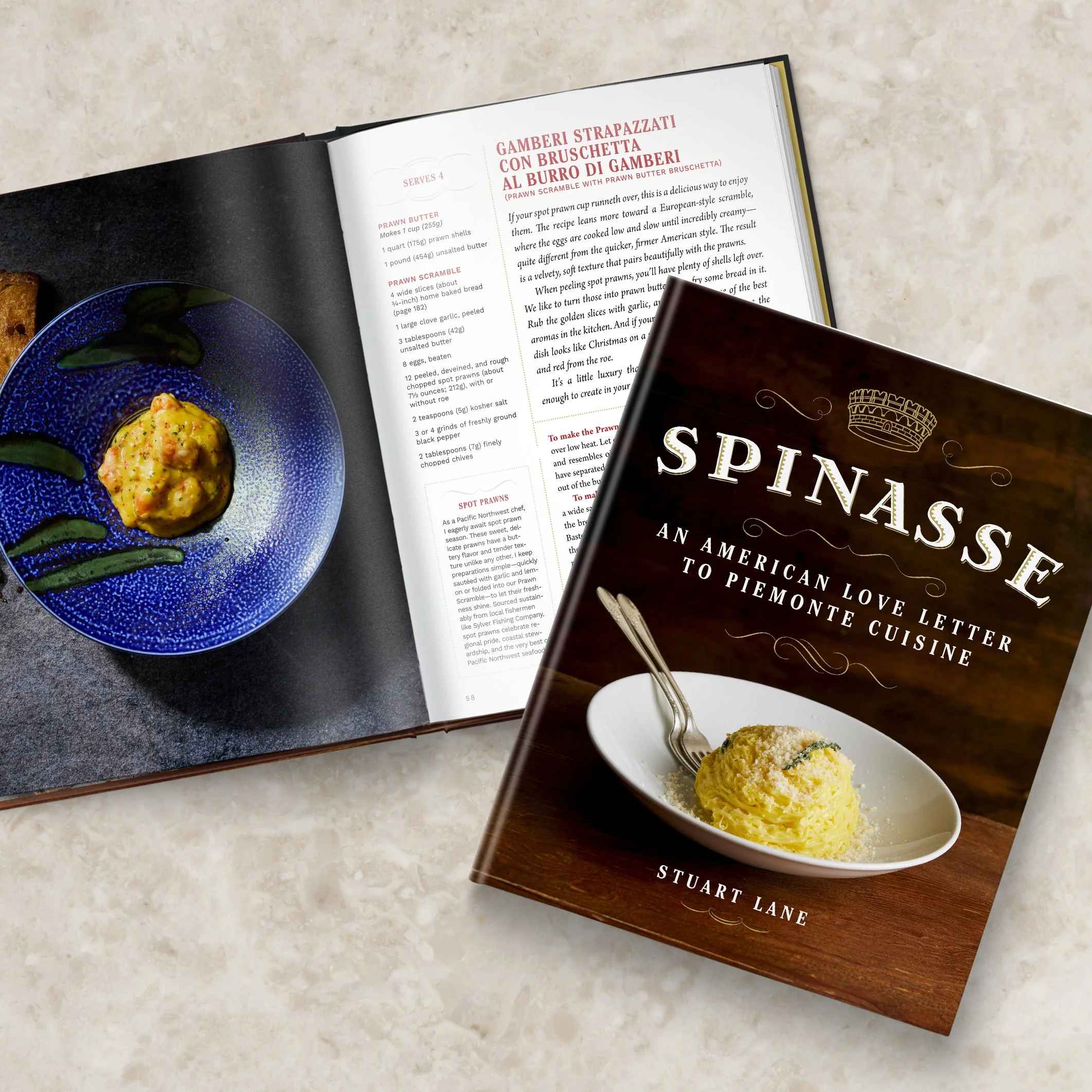 Spinasse Restaurant Cookbook Design