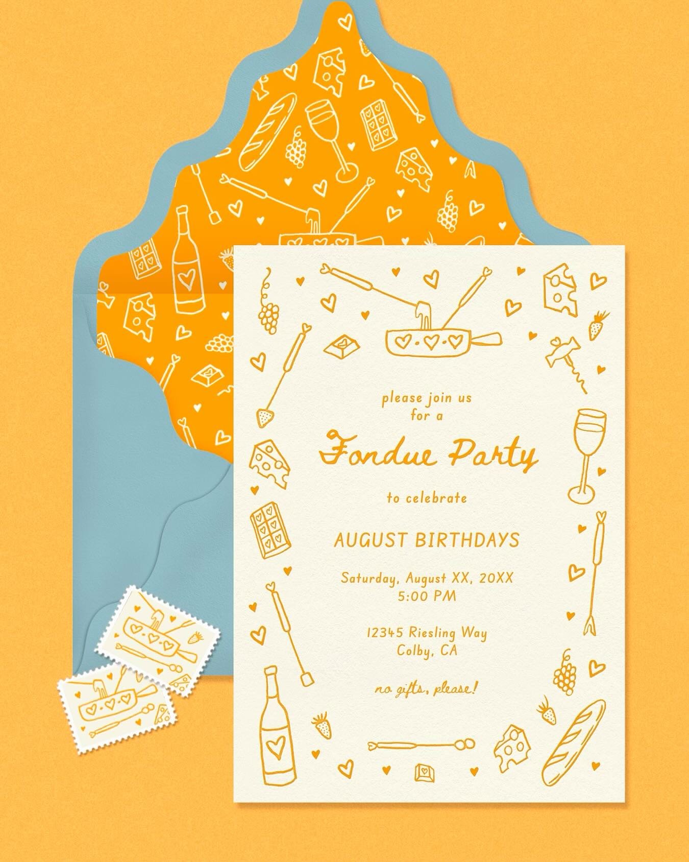Fondue parties are a family tradition in the crew I married into, so this design was extra fun to create. 🧀✨
☼
This &lsquo;Fondue Fun&rsquo; digital card, featuring hand-drawn illustrations and retro-inspired charm, is available through @greenvelope