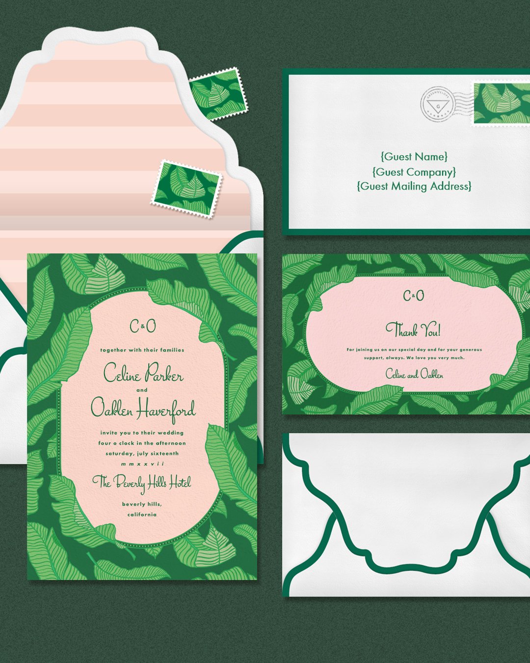 This 'Breezy Greenery' digital invitation suite, inspired by timeless resort style and classic poolside glamour, is available through @greenvelope for weddings, bridal and baby showers, bachelorette parties, and summer celebrations. 🌿🌸🍸
☼
@greenve