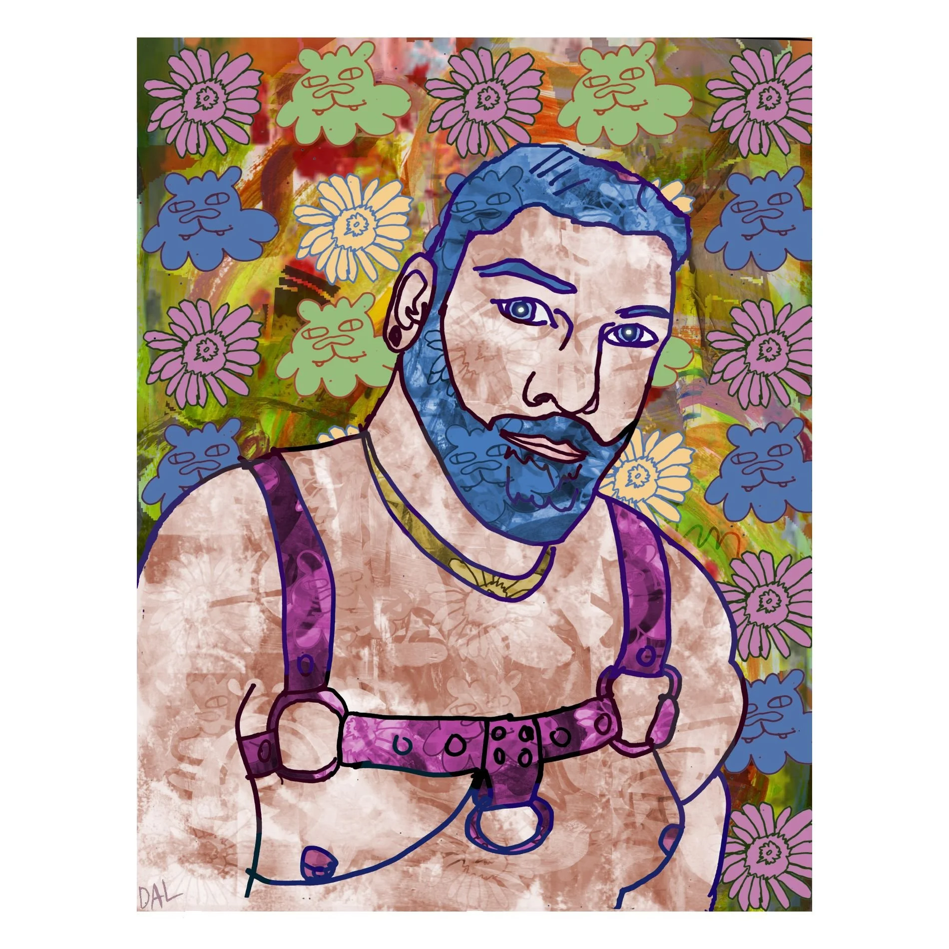 "Hero 45" digital collage. 2025,