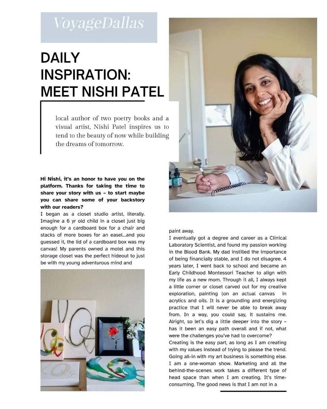 Oh yeah, I was interviewed with Voyage Dallas Magazine.  You can read a little more about my backstory - link in bio.

Thank you @voyagedallas for the opportunity to share my story 😊