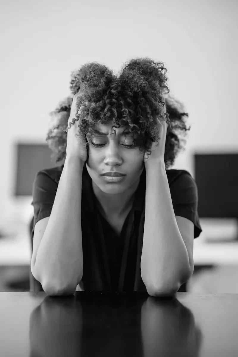woman looking overwhelmed