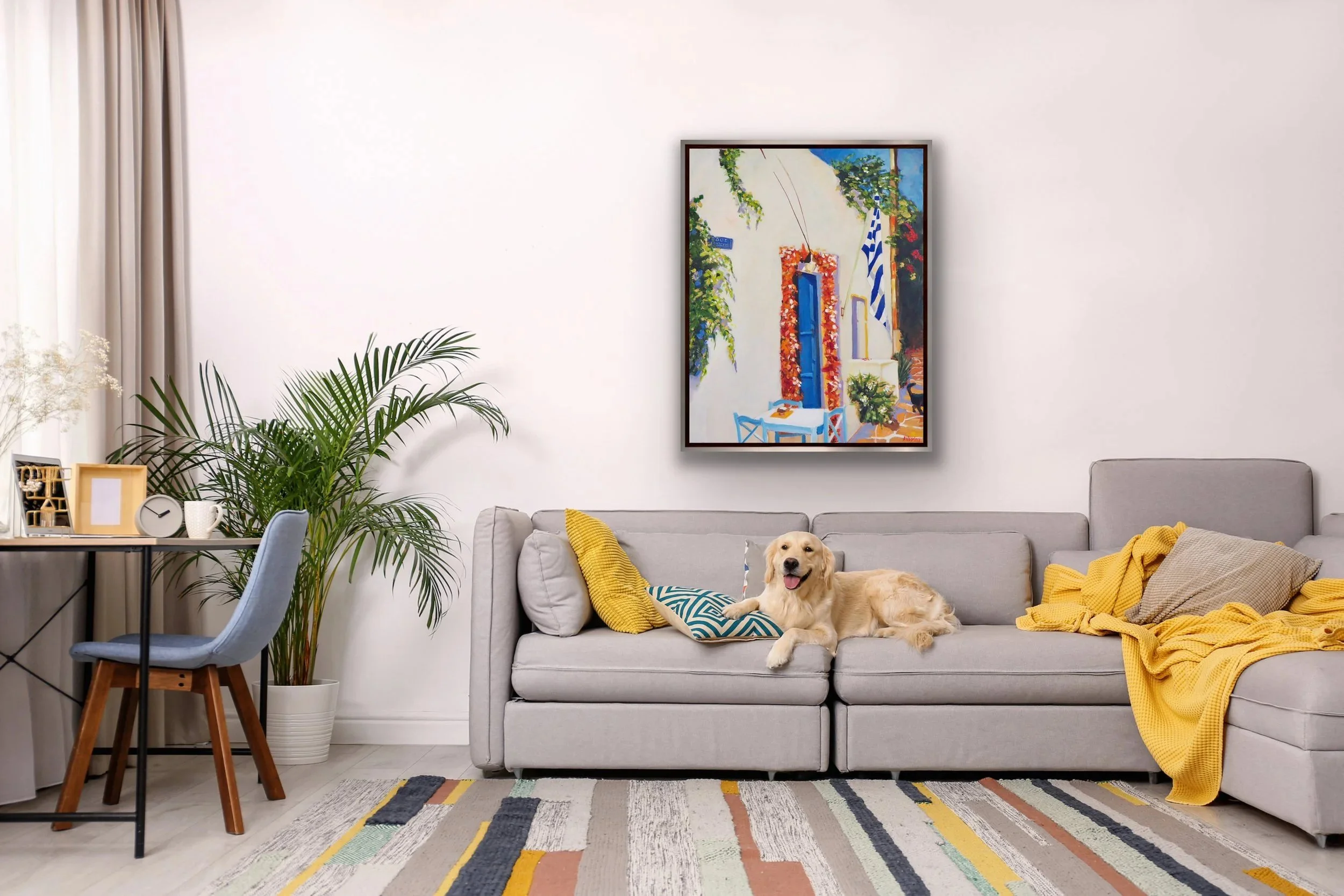 blue-door-paros-original-art-room-gery-sofa-dog.jpg