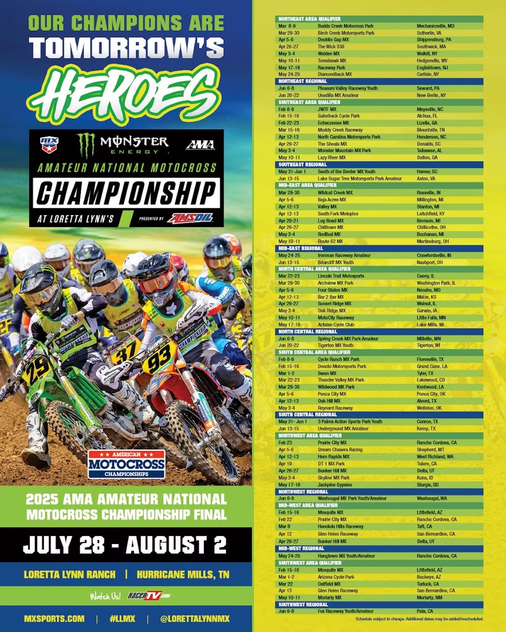 2025 Loretta Lynn’s Area Qualifier and Regional schedule released
