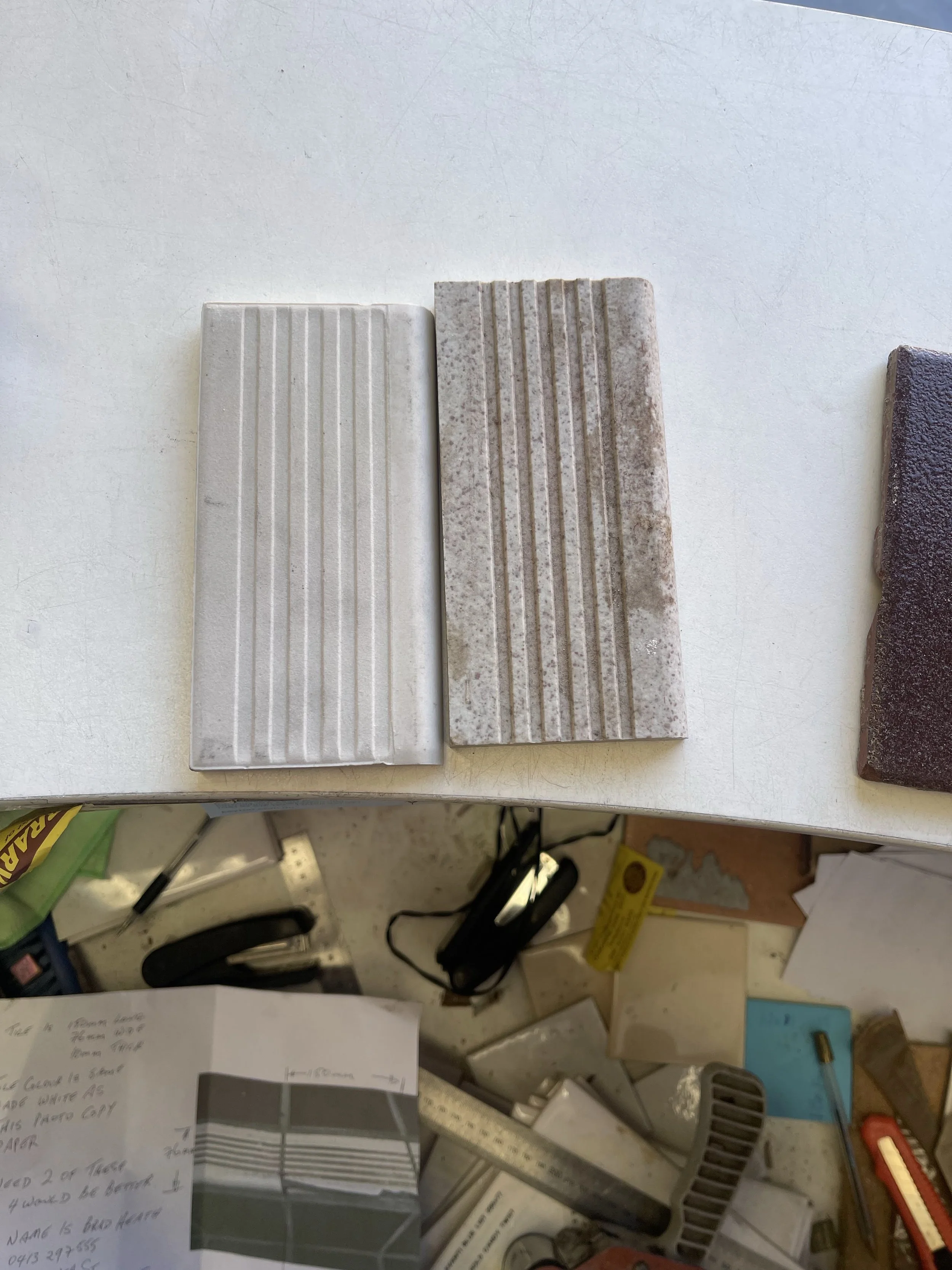 152x75mm discontinued pool capping tiles matched