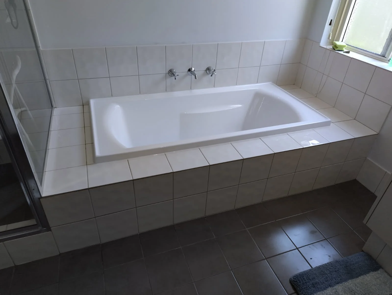Bathtub upgrade discontinued ceramic tile match renovation result