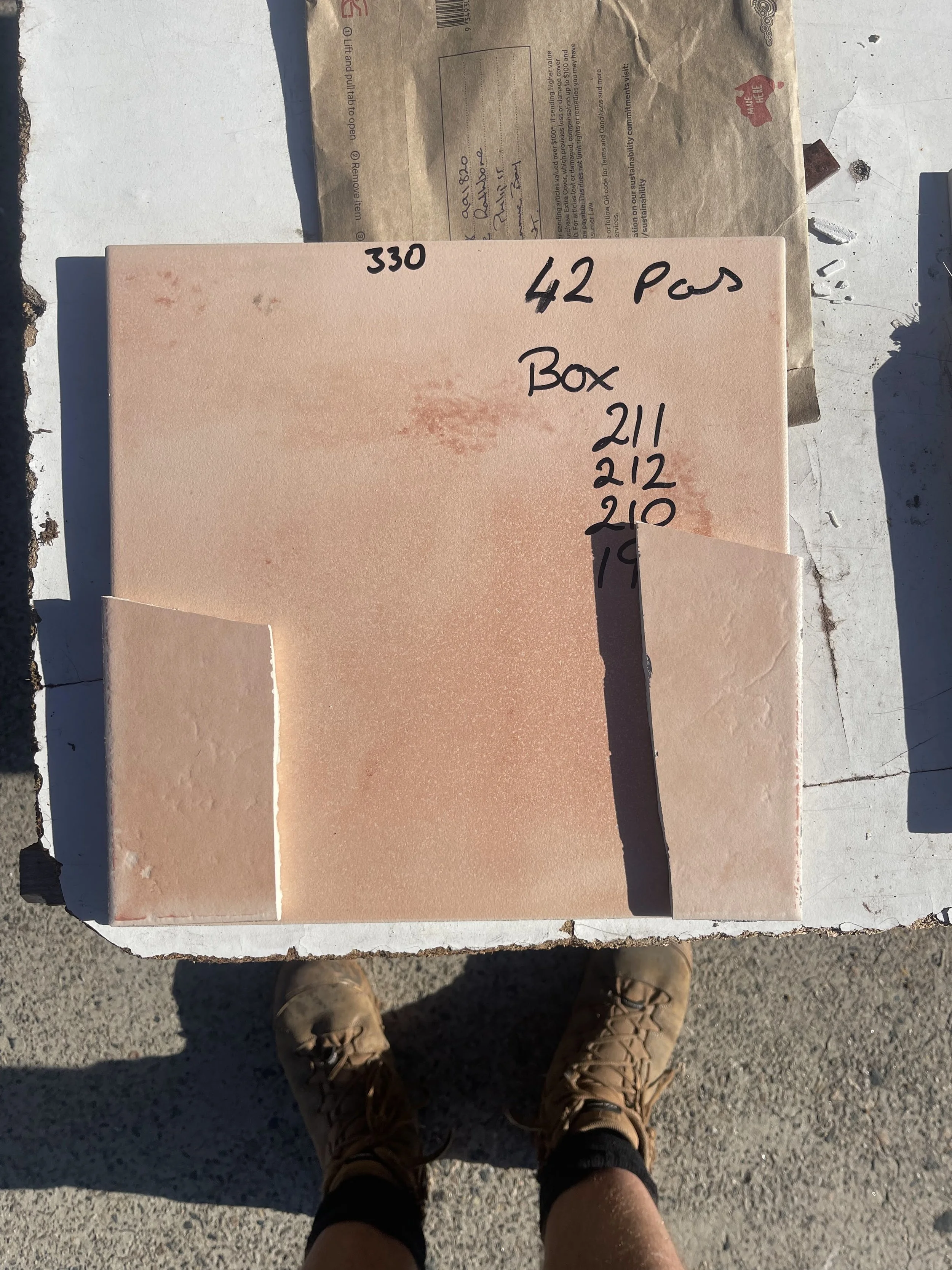 330x330 ceramic terracotta tile match