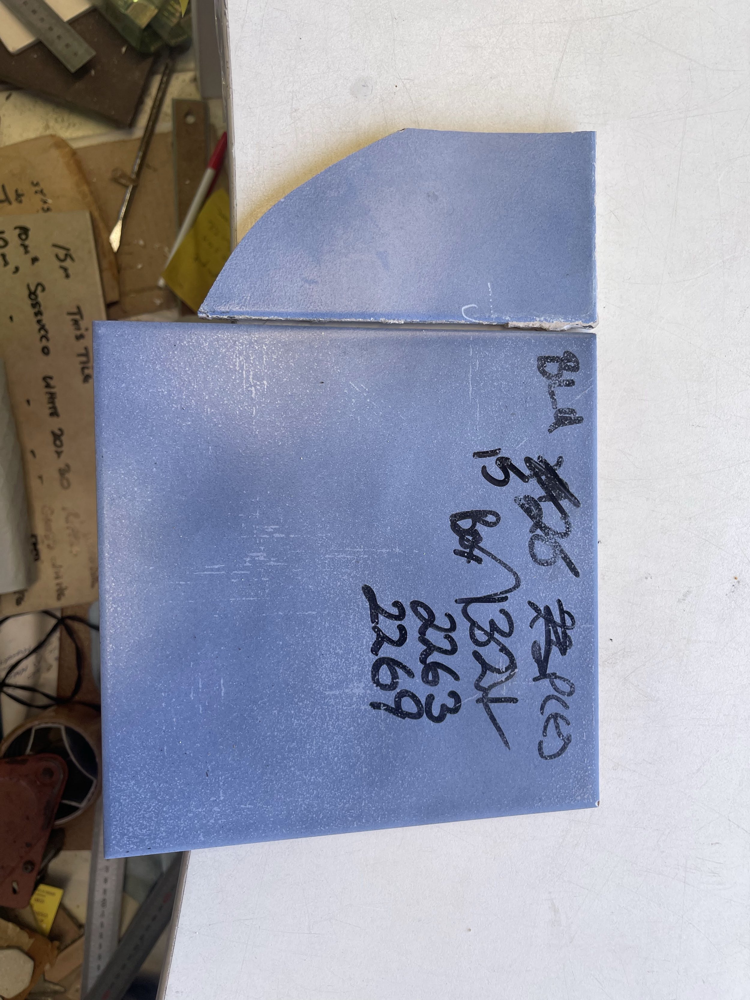 A vintage pool tile matched by the tile library.