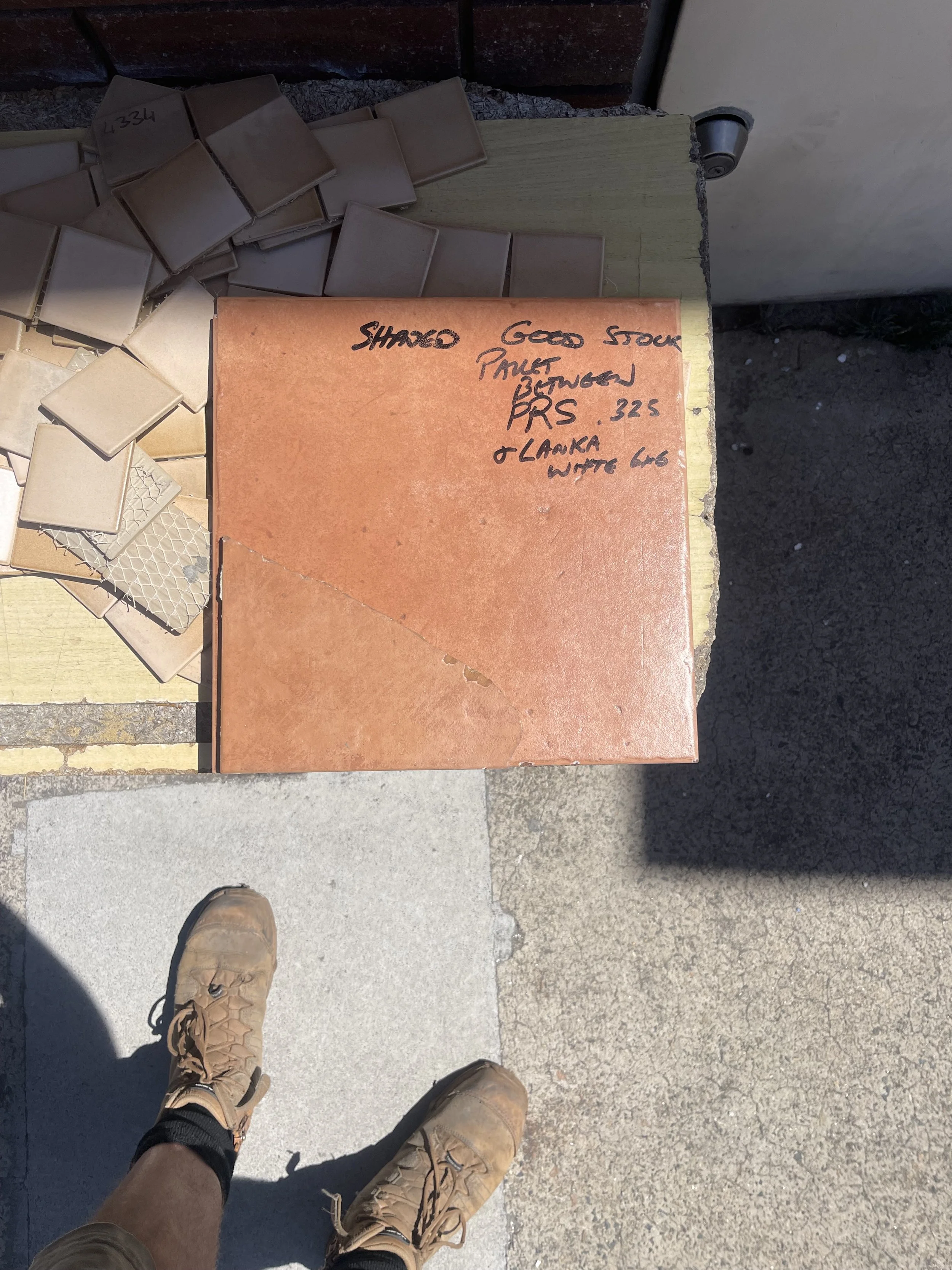 A close not exact match to solve a veranda re-tile job