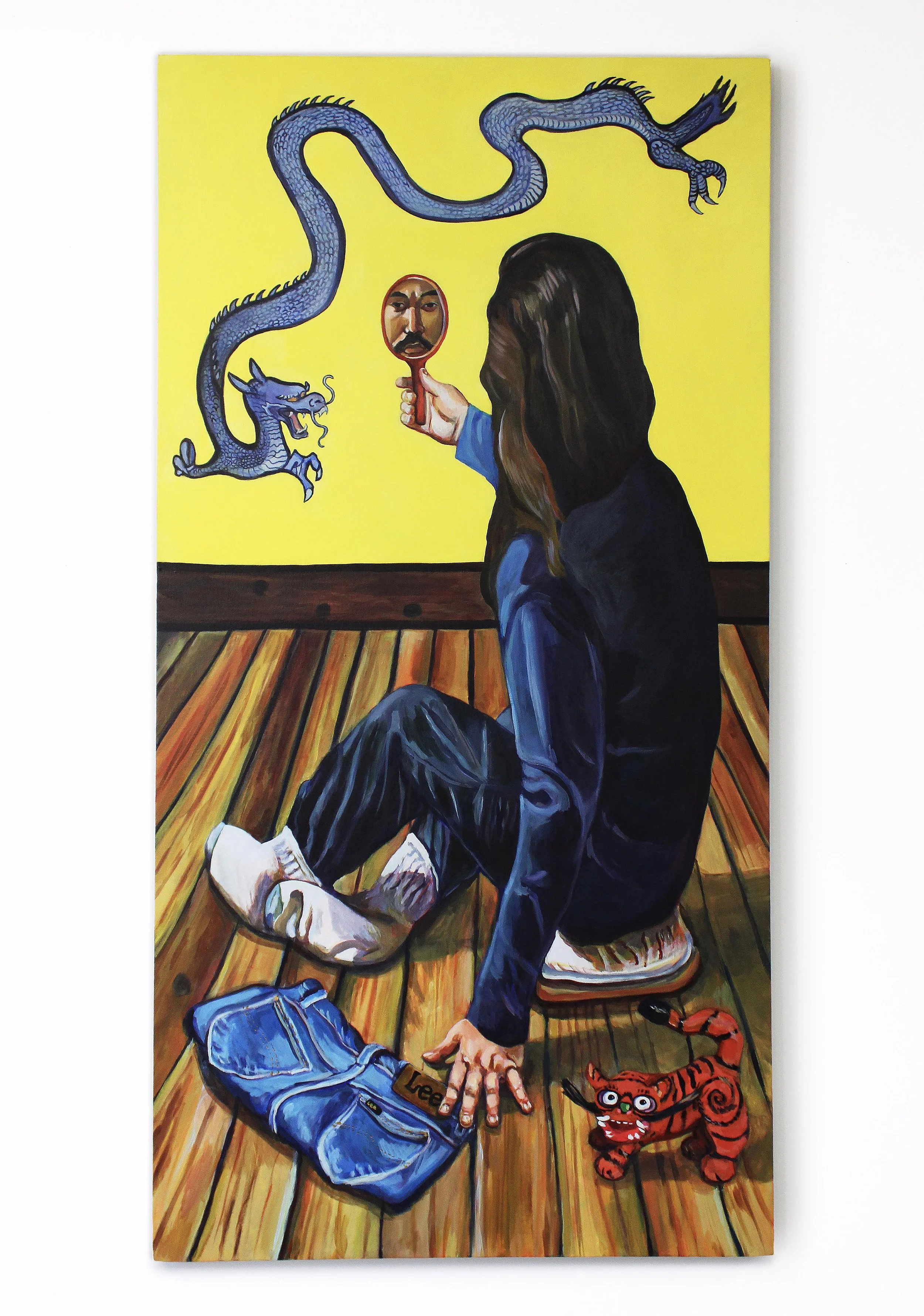 "My Inner Inferno", 36 x 72 inches, acrylic on canvas, 2026. 