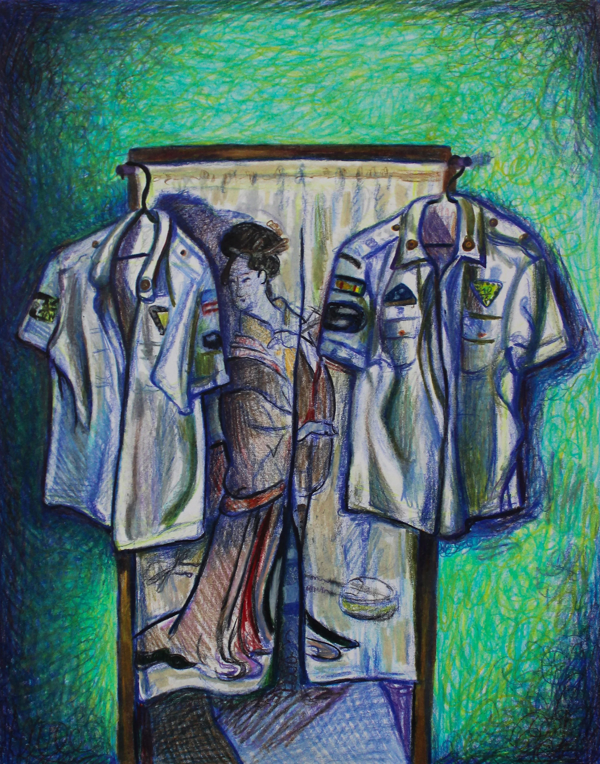 My Grandparents, 11 x 14 inches, colored pencil on paper, 2026. 